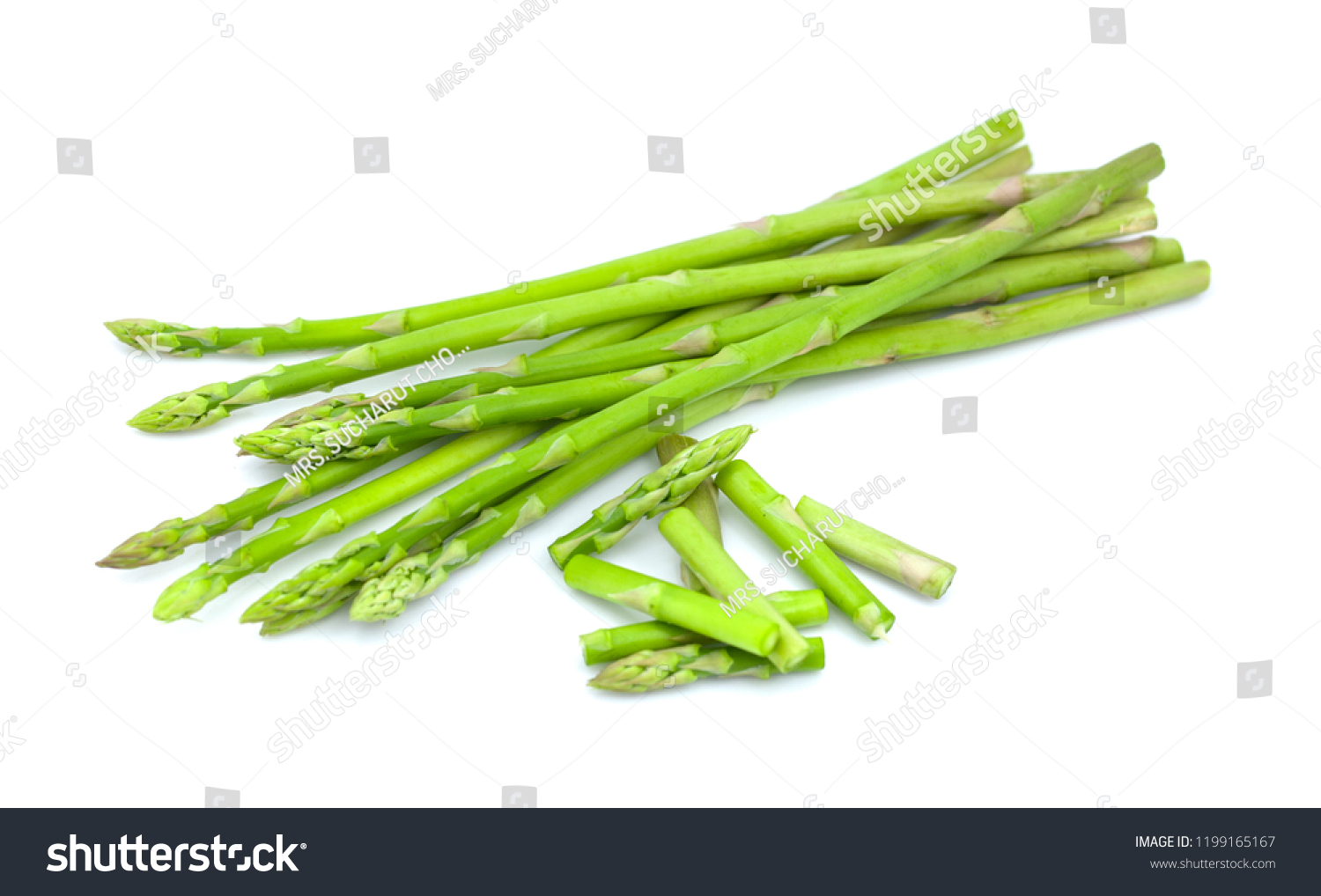 Asparagus isolated on white background #1199165167