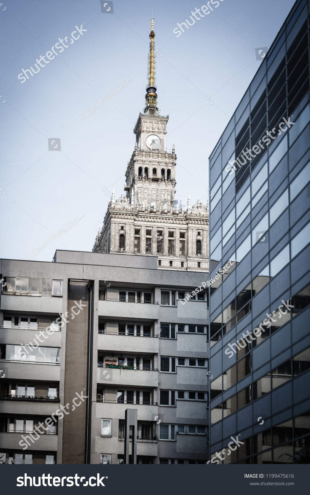 View on PKiN building from Jana Pawla street, Warszawa #1199475616