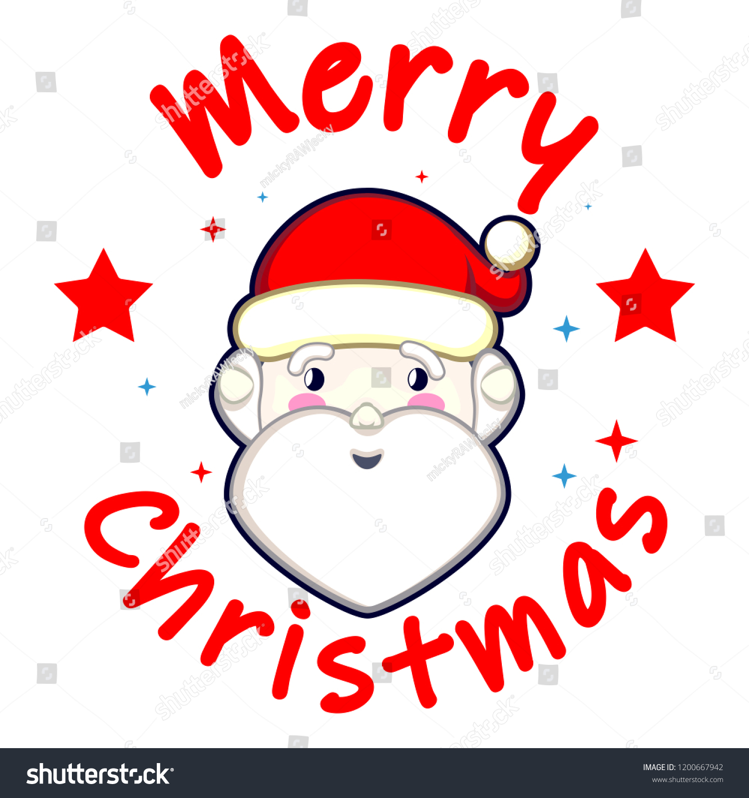 vector mascot illustration merry christmas from - Royalty Free Stock ...