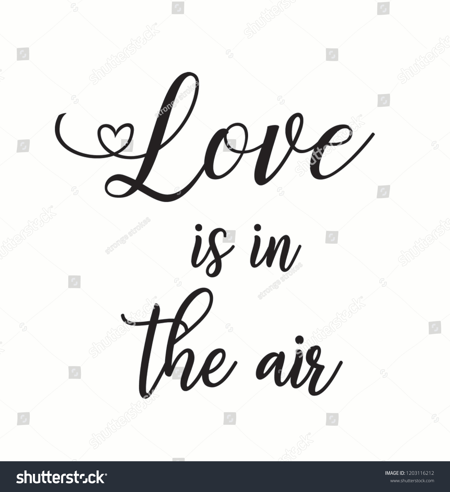 love is in the air typography lettering - Royalty Free Stock Vector ...