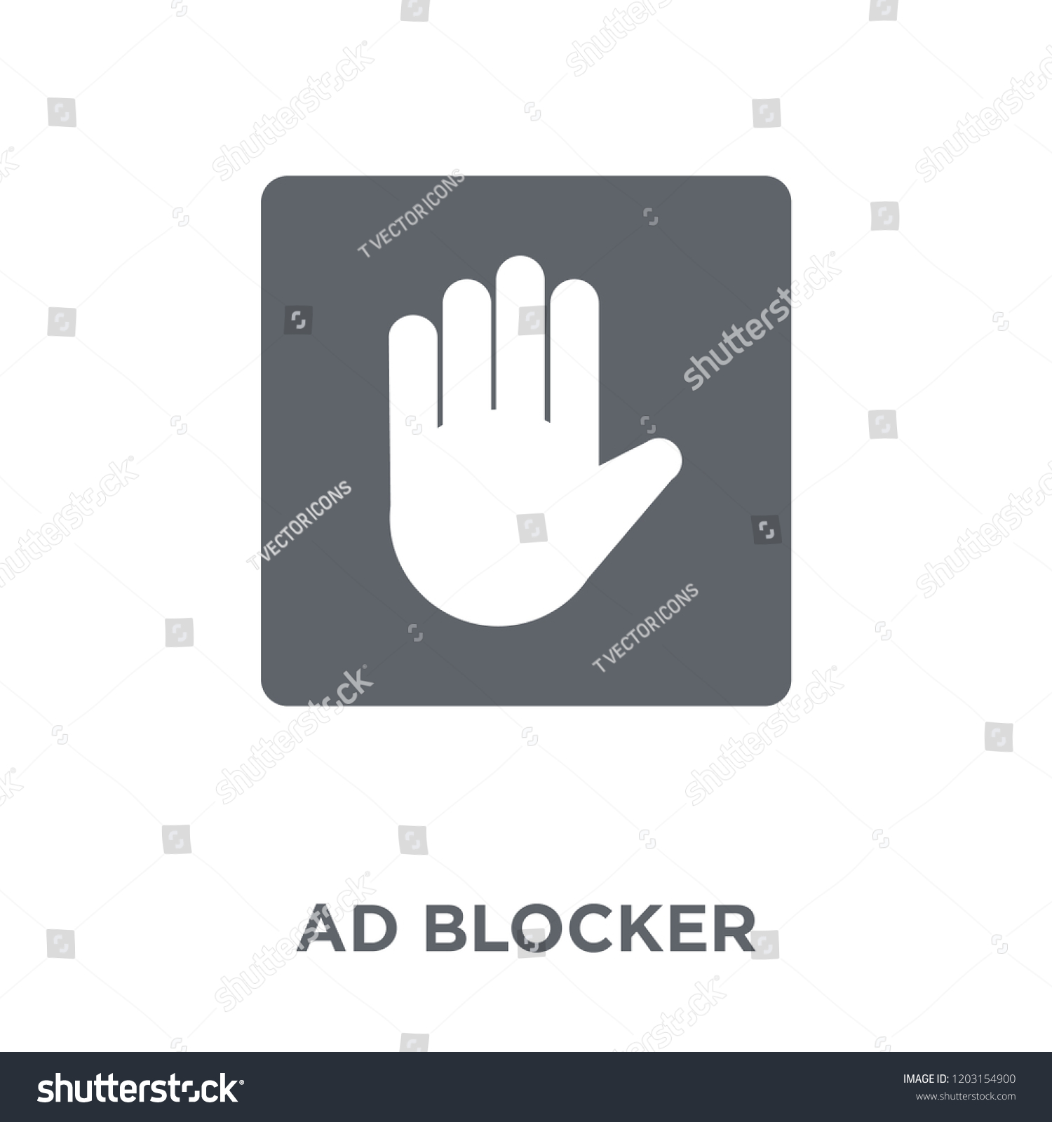 Ad blocker icon. Ad blocker design concept from Royalty Free Stock