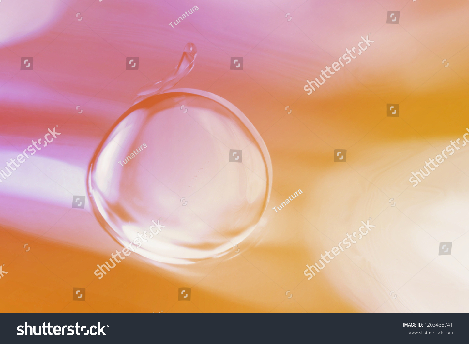Abstract background, macro droplet of liquid, pastel colors #1203436741