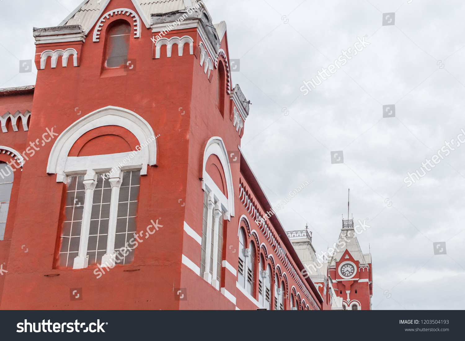 Indo-Saracenic Revival architecture of chennai - Royalty Free Stock ...