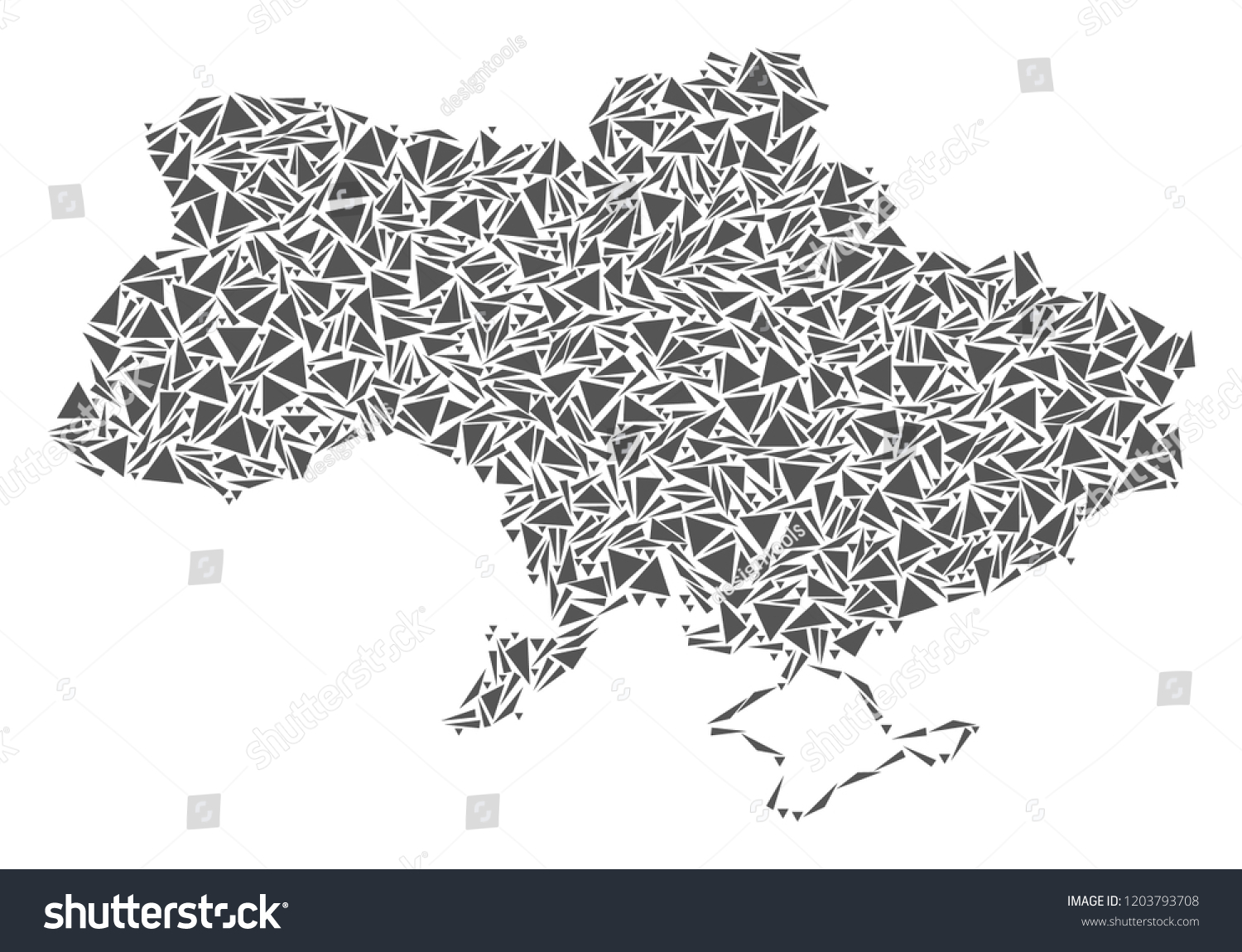 Vector mosaic abstract Ukraine map of flat - Royalty Free Stock Vector ...