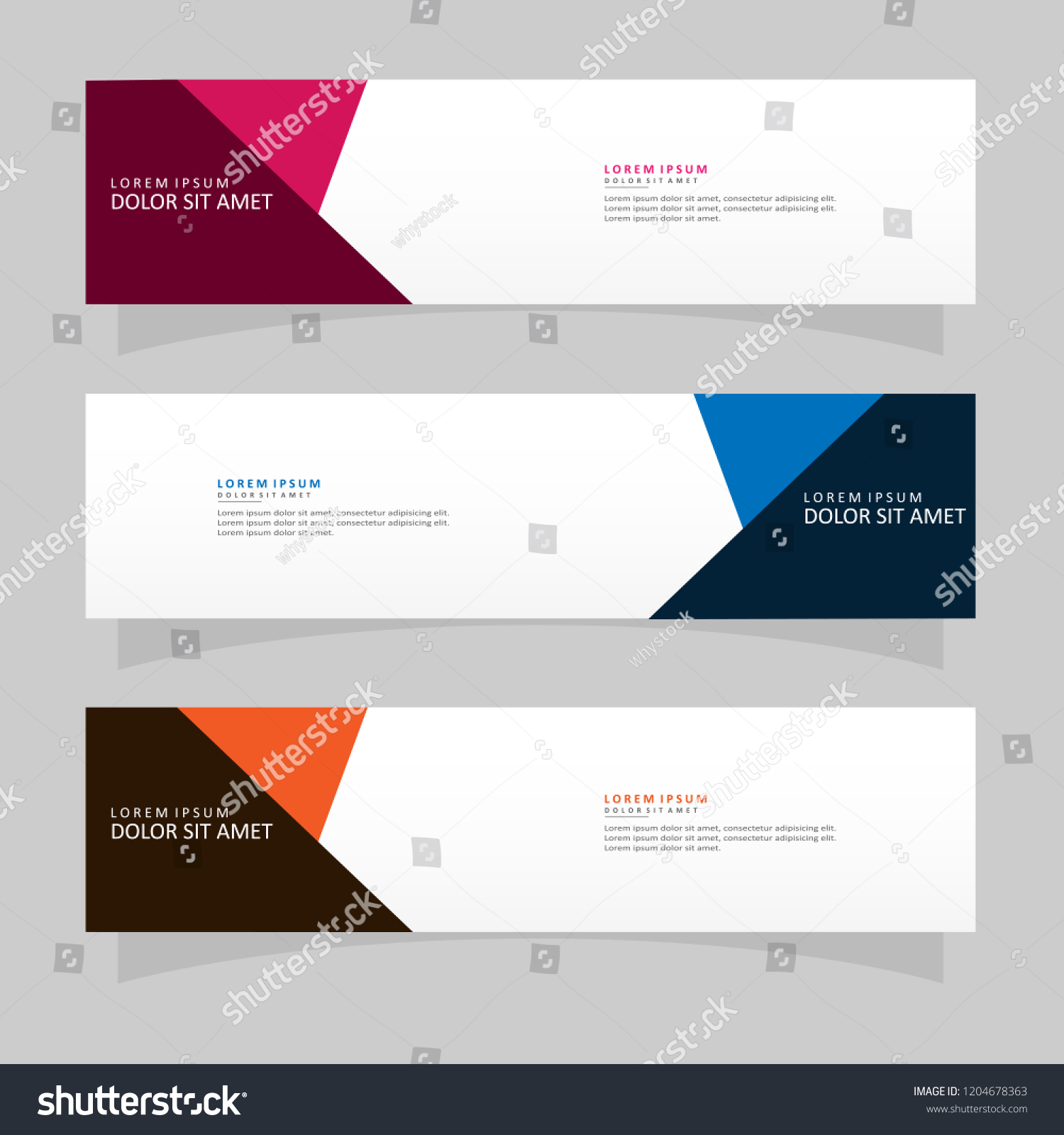 Vector abstract banner design web template. Modern vector design #1204678363