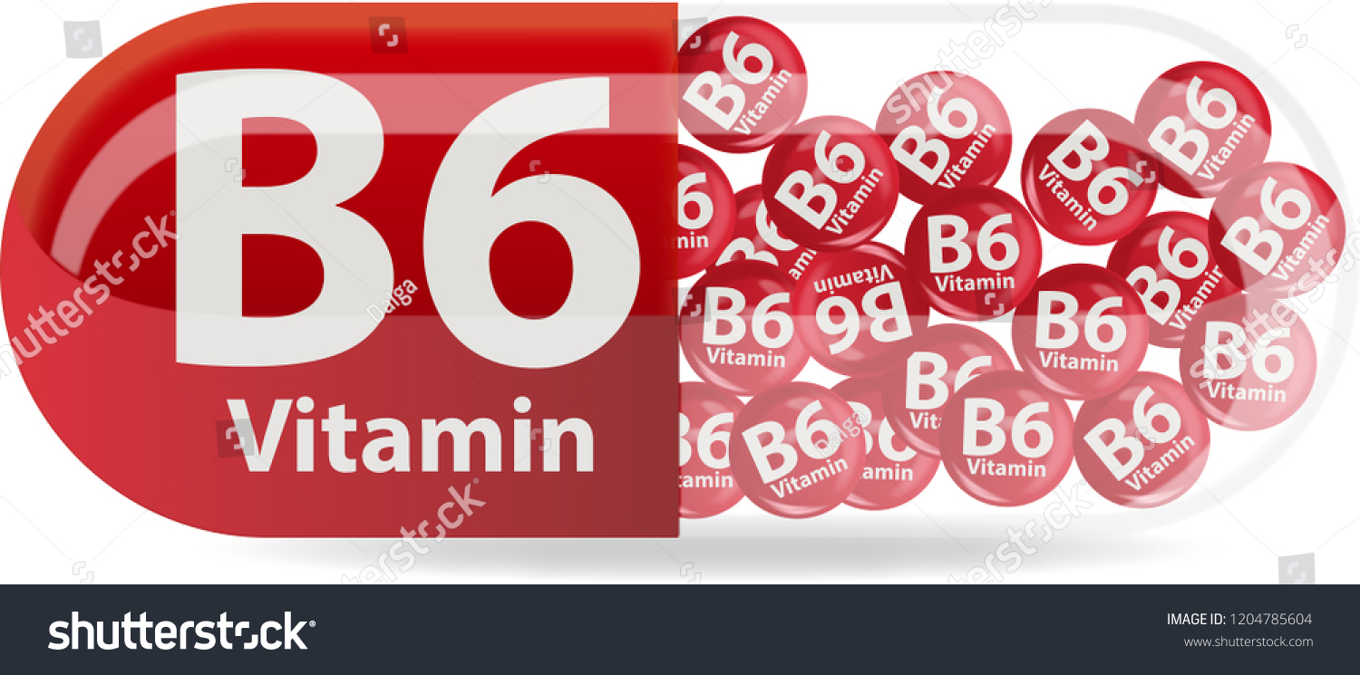 B6 Vitamin Niacin Pill Royalty Free Stock Photo 1204785604