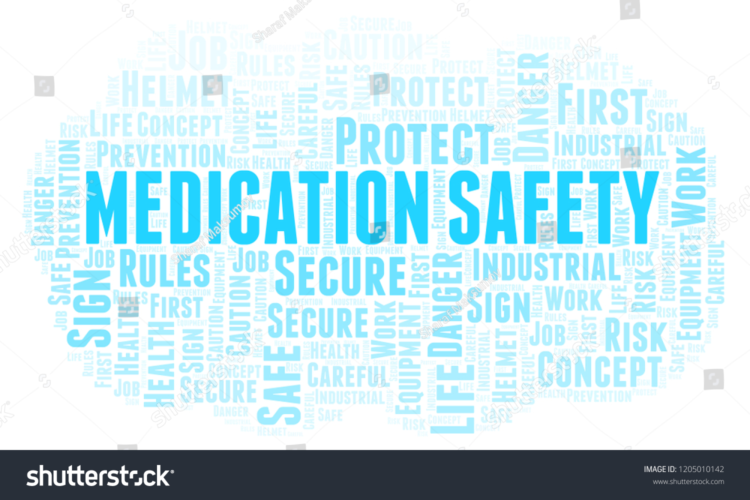 Medication Safety Word Cloud. - Royalty Free Stock Photo 1205010142 ...