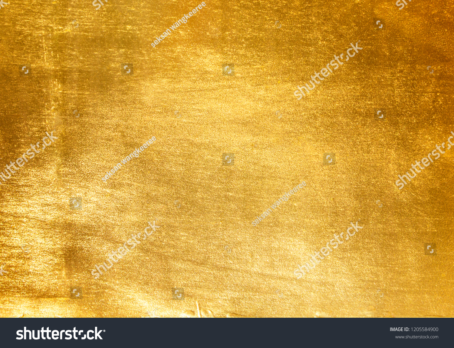 Shiny yellow leaf gold foil texture background #1205584900