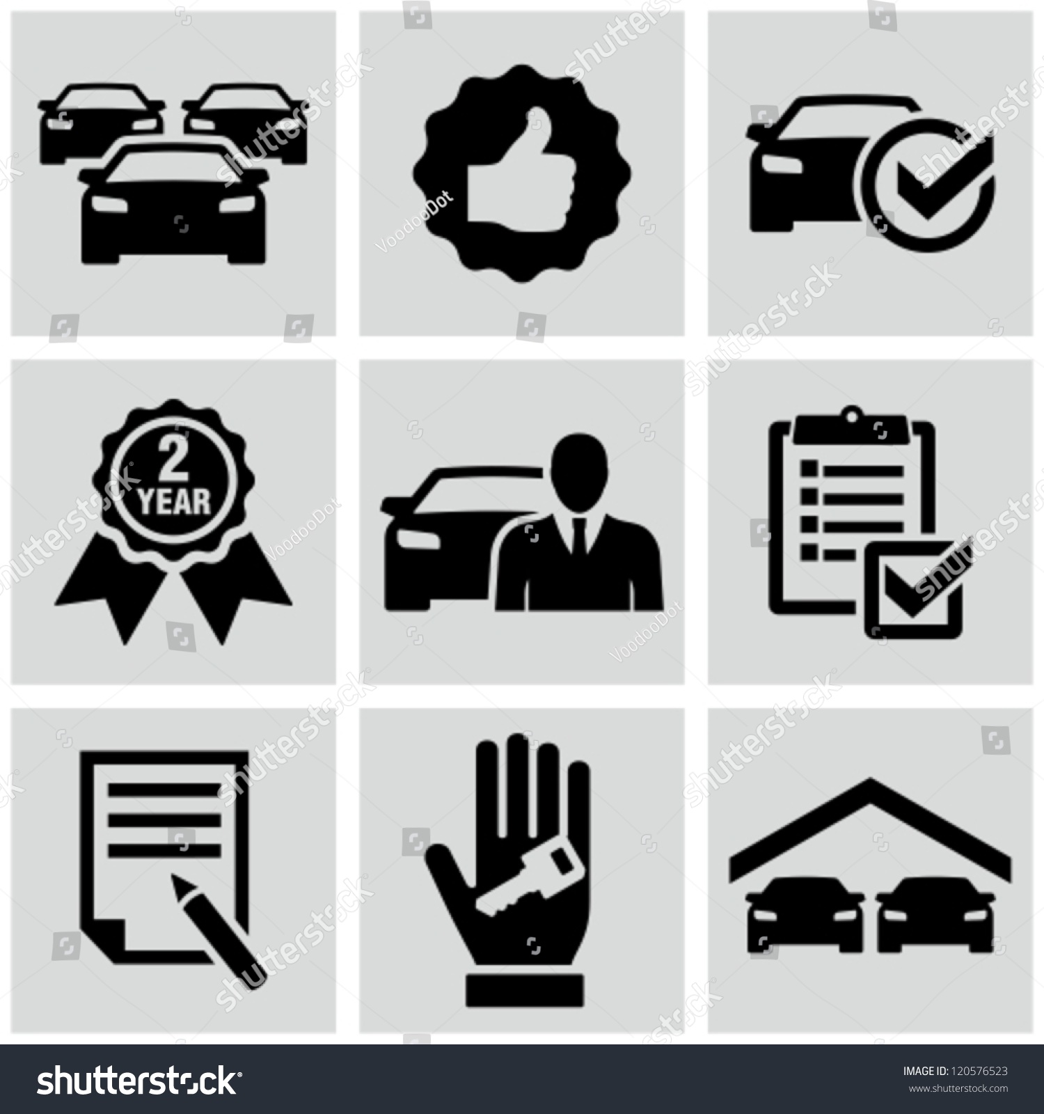 Car dealership icons #120576523