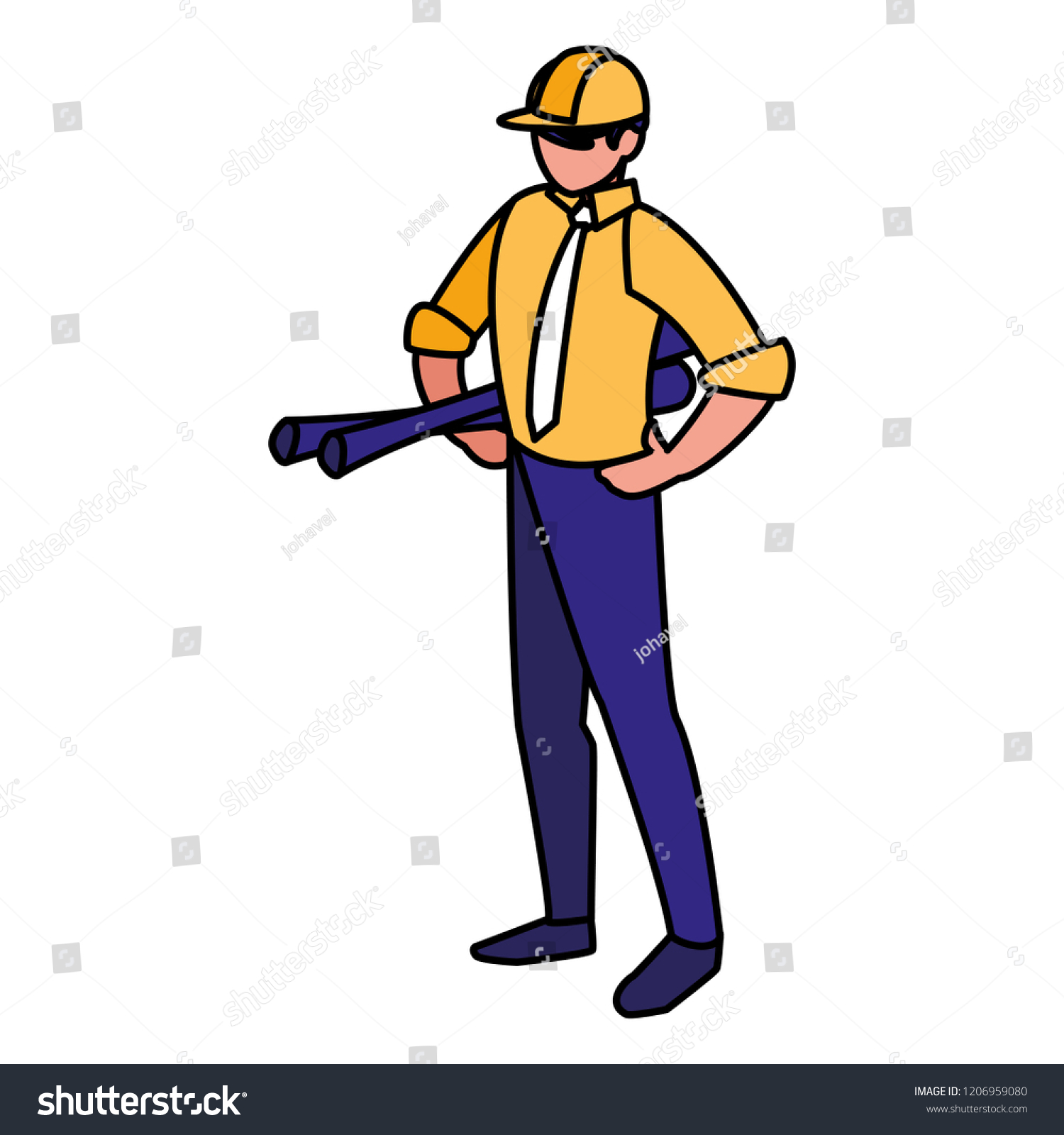 construction worker design - Royalty Free Stock Vector 1206959080 ...