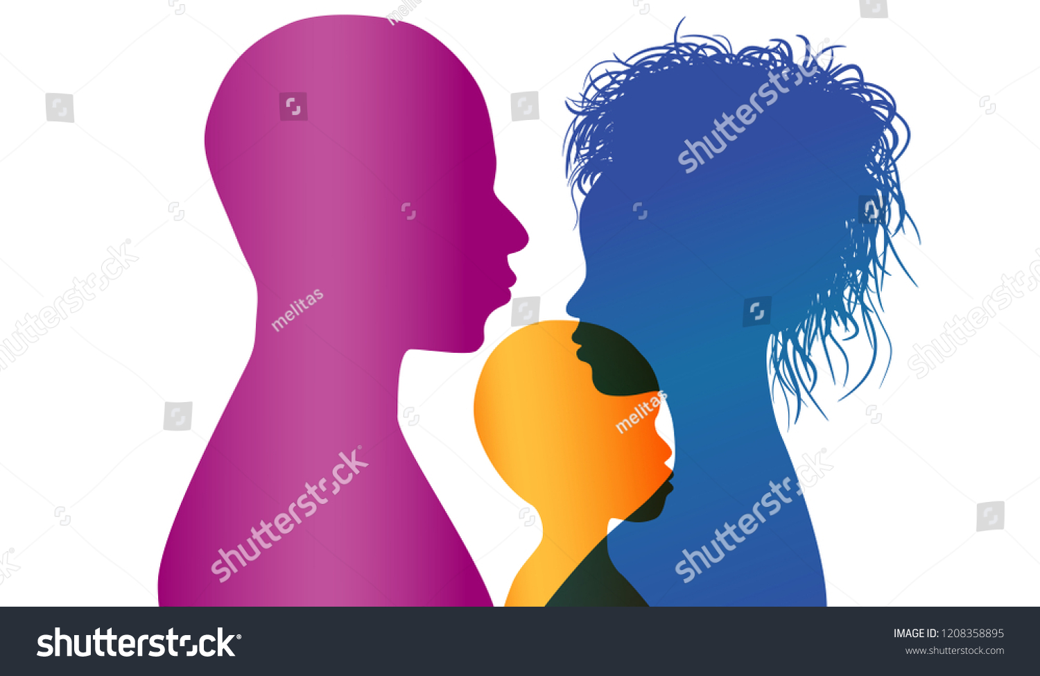 Adoption. Young African or African-American - Royalty Free Stock Vector ...