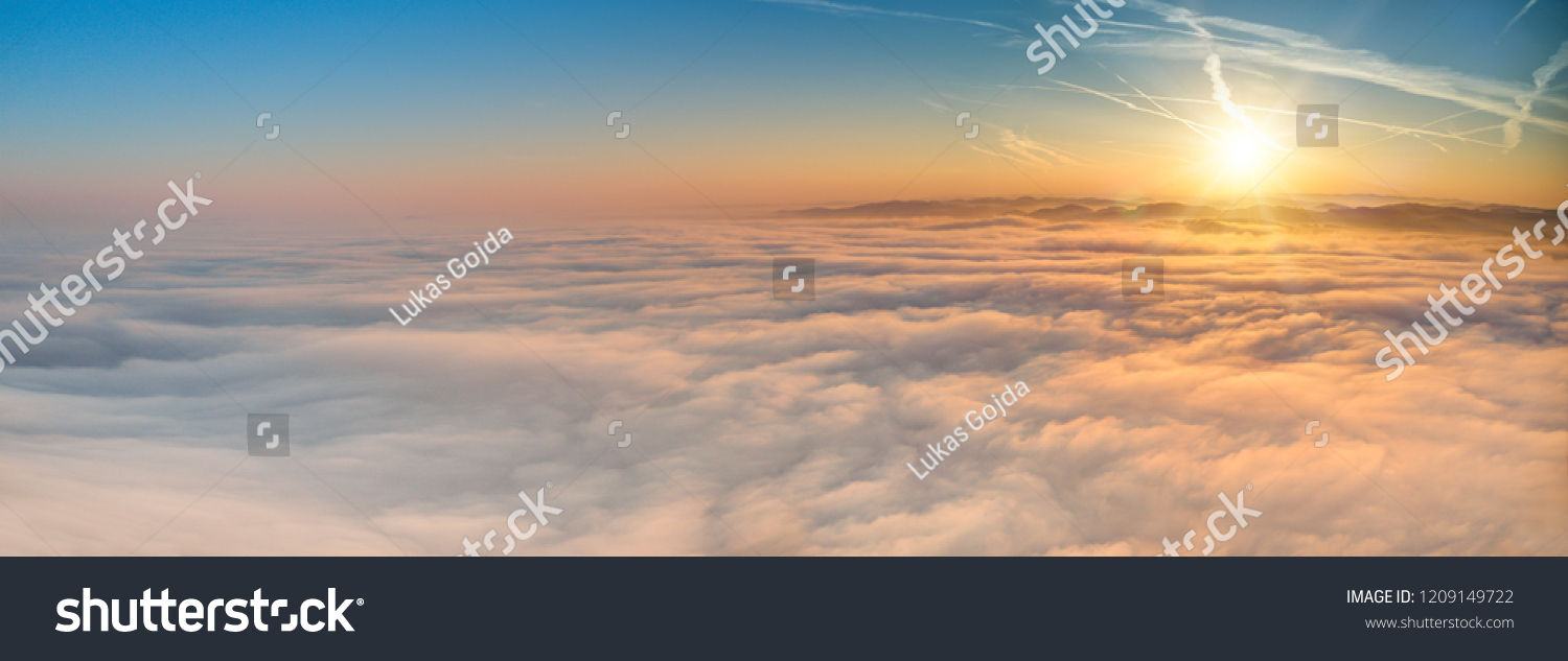 Beautiful sunrise background with lots of copy space. #1209149722