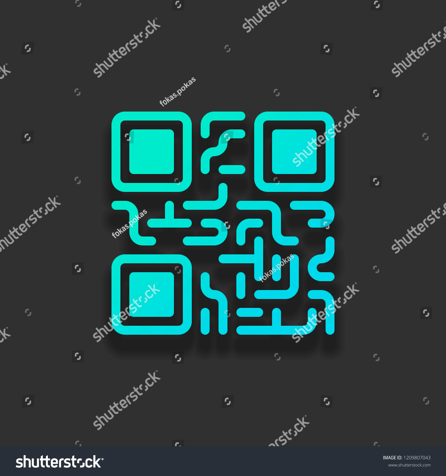 QR code. Technology icon. Colorful logo concept - Royalty Free Stock ...