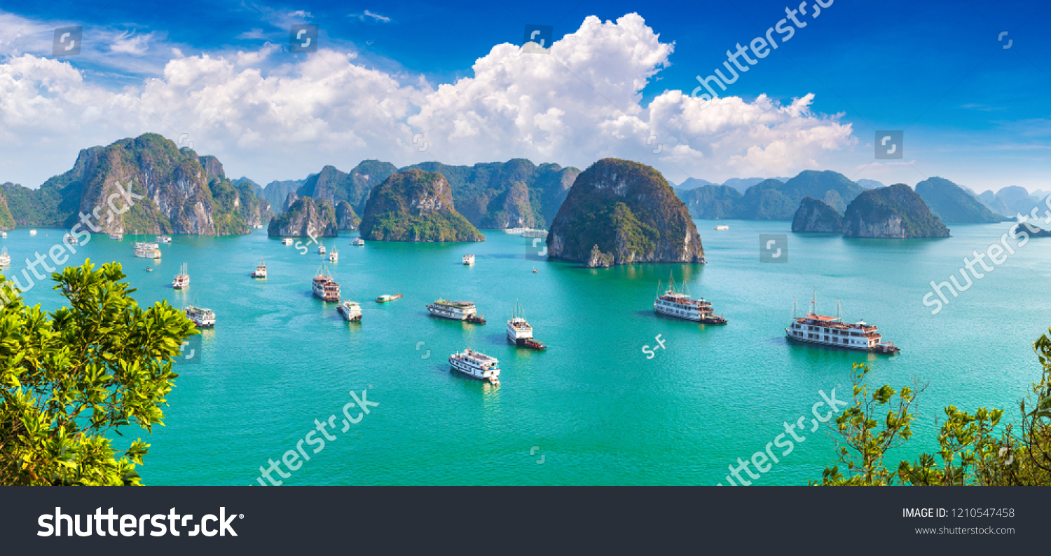 Panorama of Halon bay, Vietnam in a summer day #1210547458
