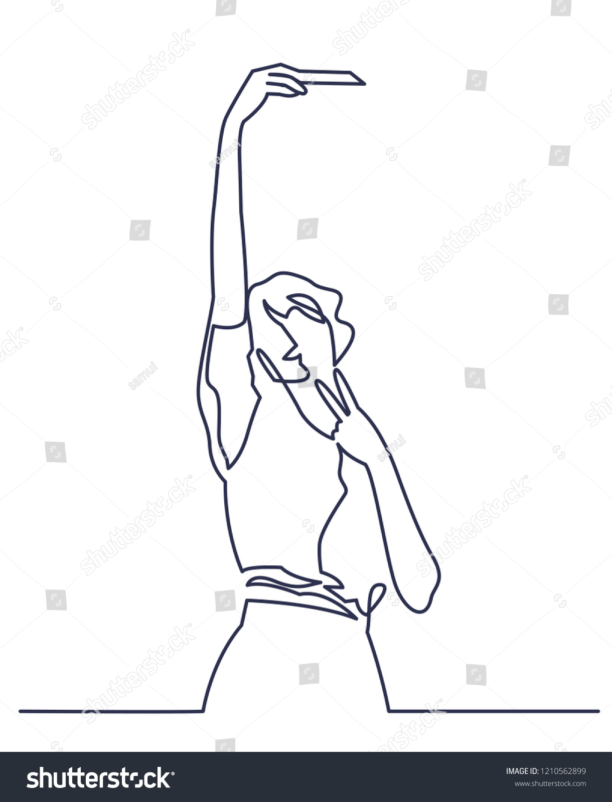 Continuous One Line Drawing of Selfie beautiful - Royalty Free Stock ...