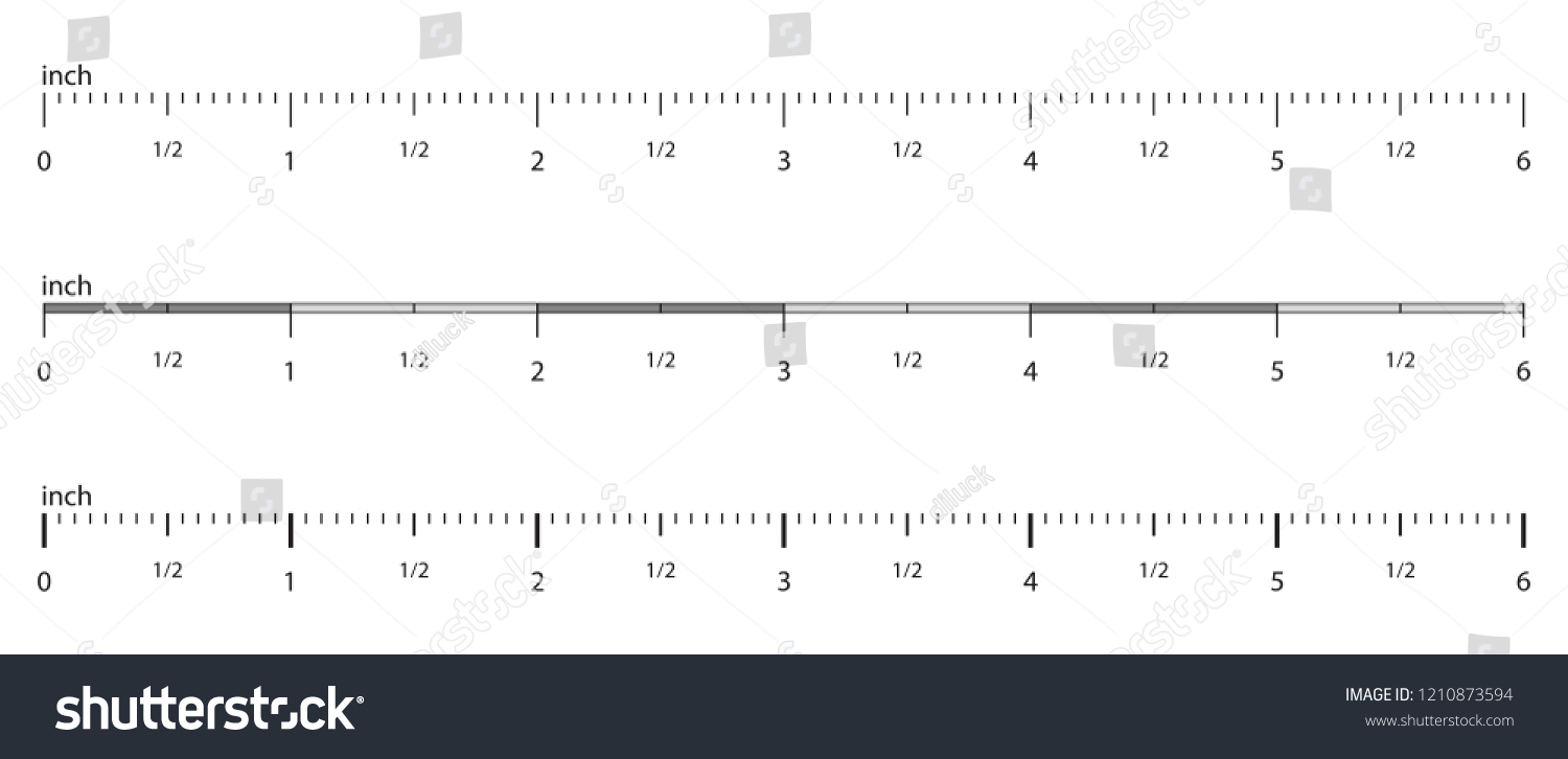 Metric Imperial Rulers. Scale For A Ruler In - Royalty Free Stock 