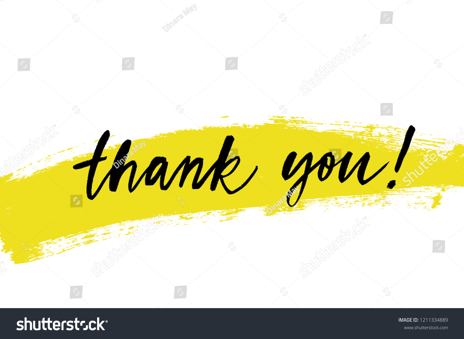 Thank you, handwritten phrase. Modern brush - Royalty Free Stock Vector ...