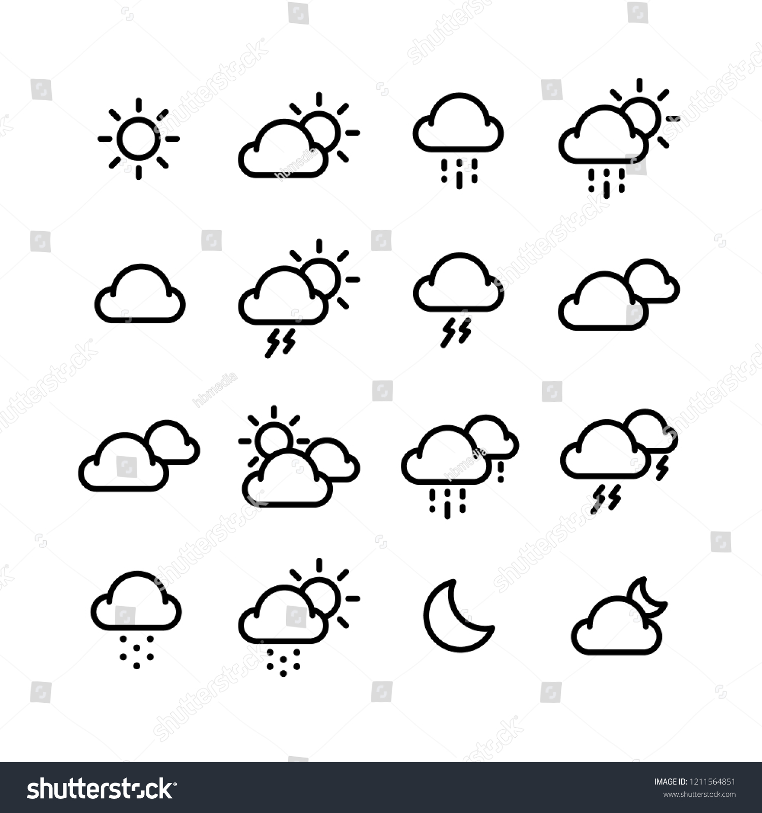 Weather icon set #1211564851