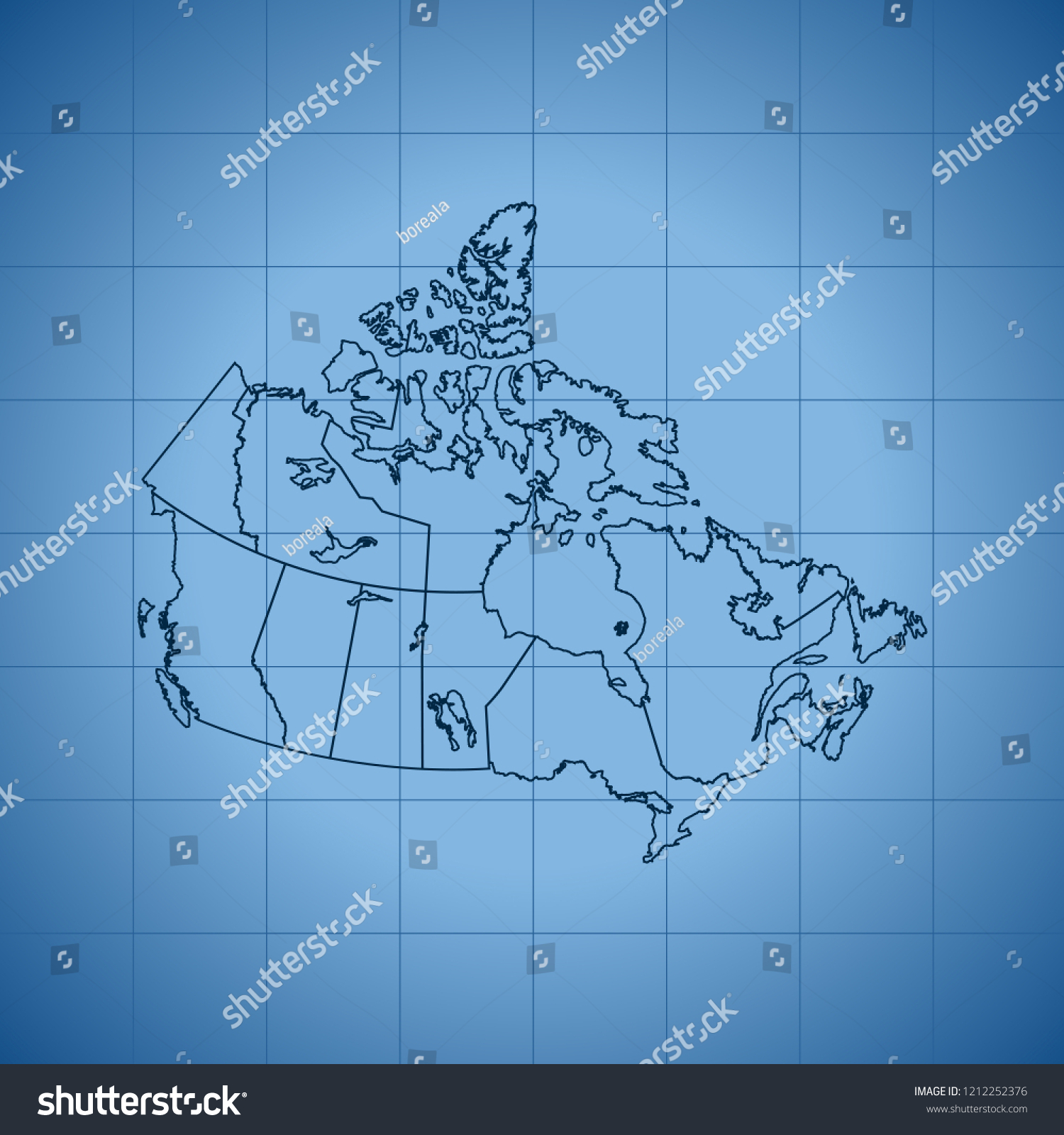 map of Canada - Royalty Free Stock Vector 1212252376 - Avopix.com