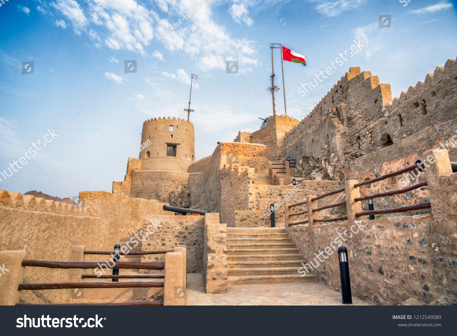 Mutrah Fort In Muscat, Oman - Royalty Free Stock Photo 1212549589 ...