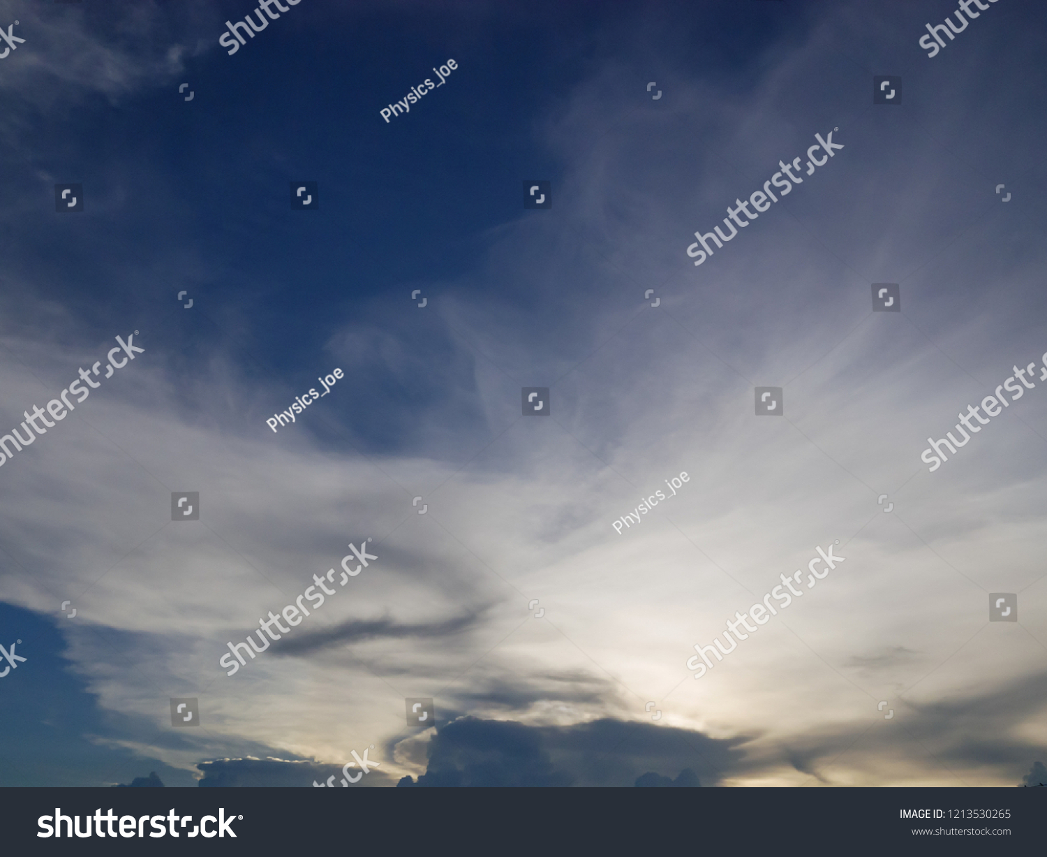 Blue sky background with white clouds #1213530265