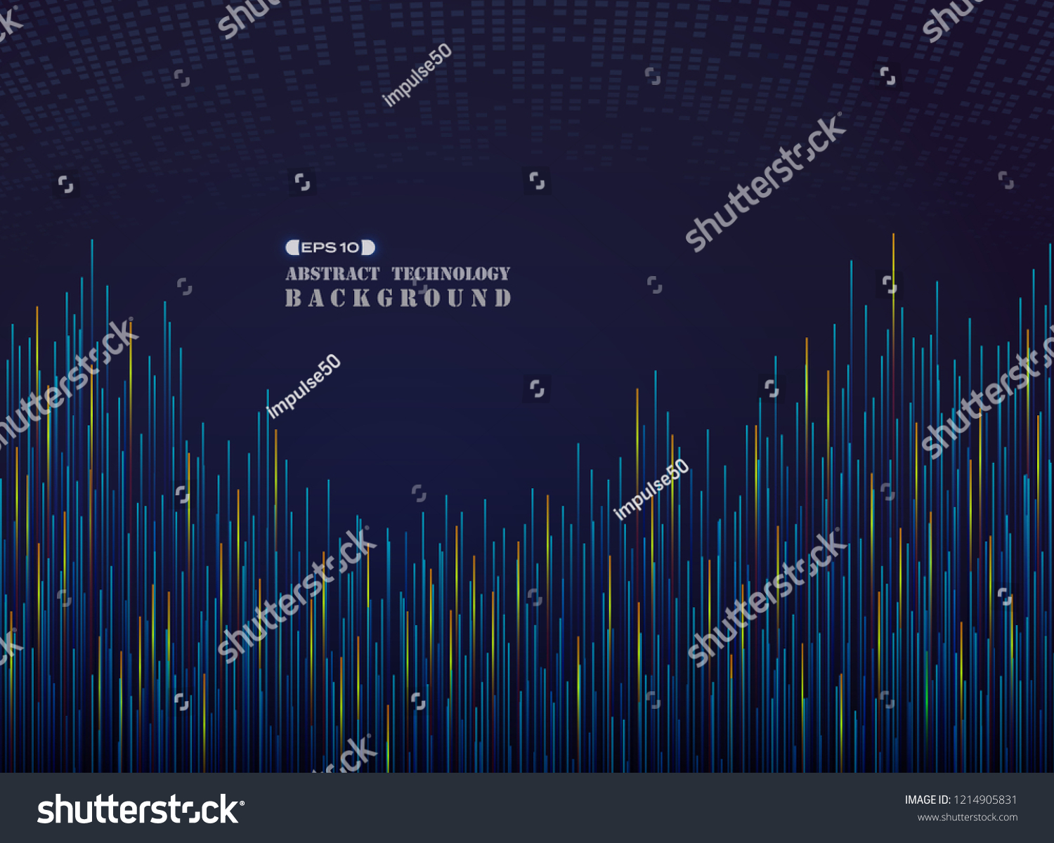 Futuristic of grand science in blue hot tome line pattern background, vector eps10 #1214905831