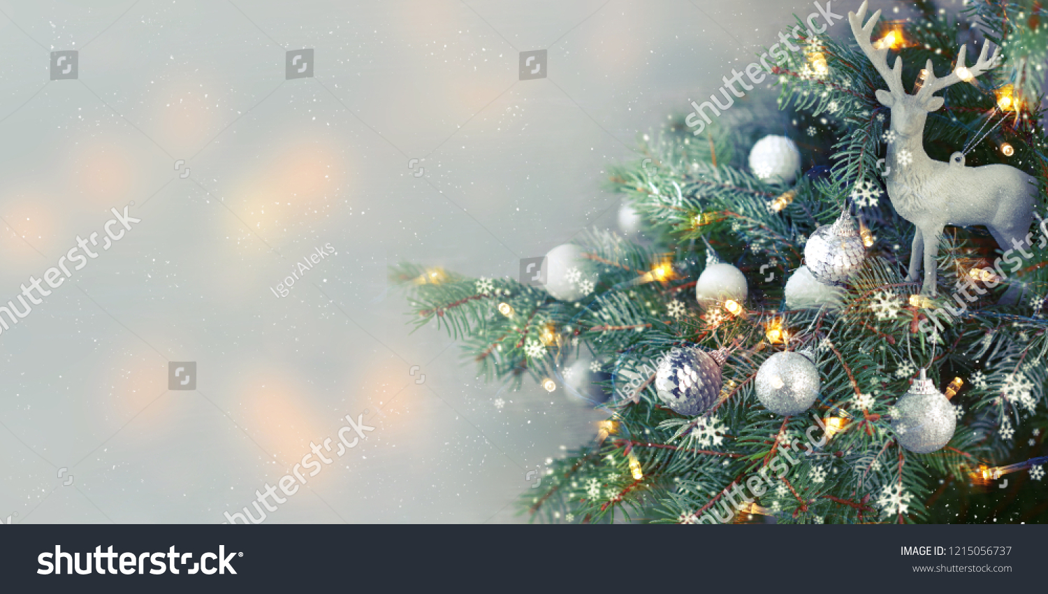 Closeup of Christmas-tree background #1215056737