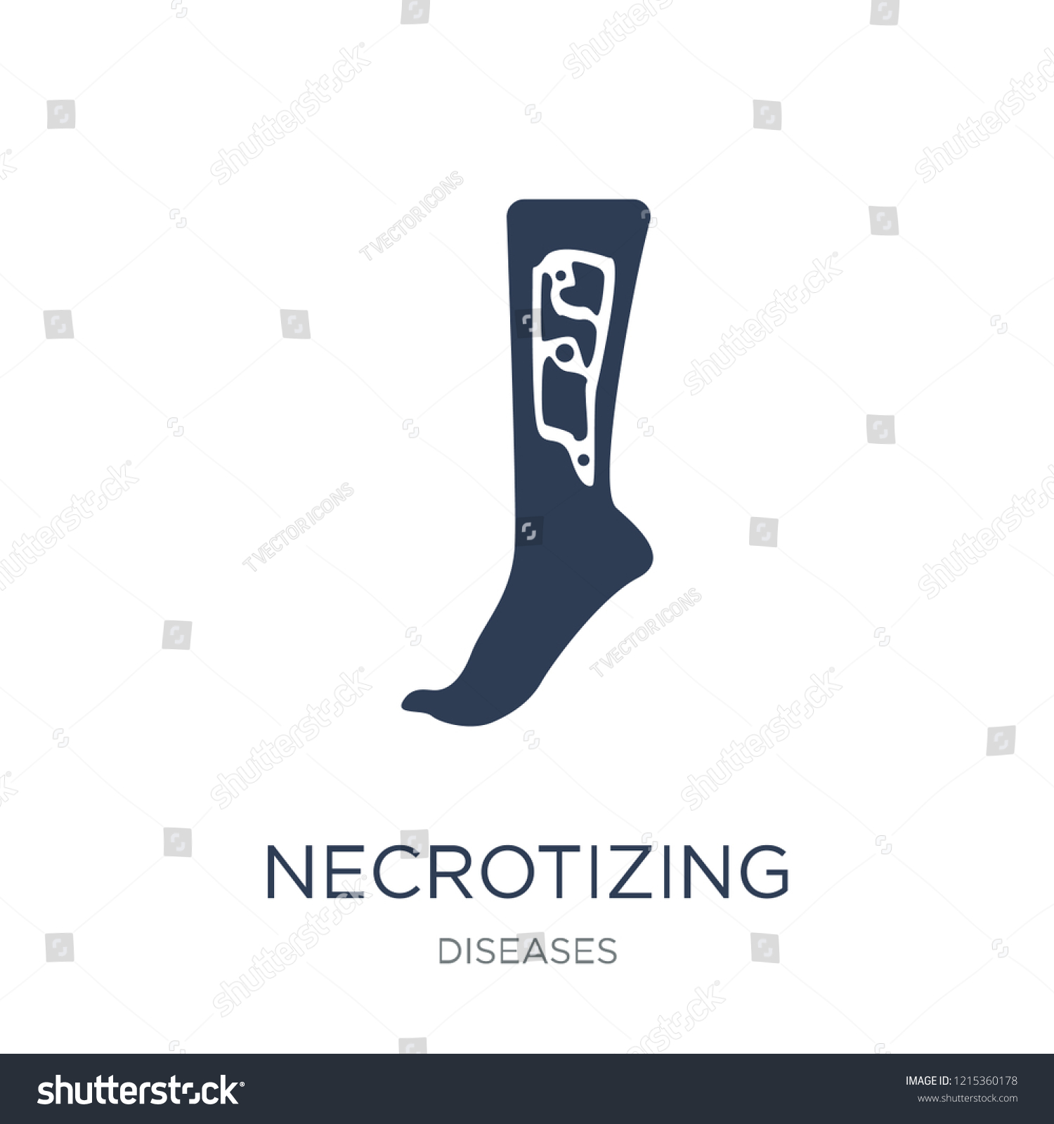 Necrotizing Fasciitis Icon Trendy Flat Vector Royalty Free Stock Vector 1215360178 6569