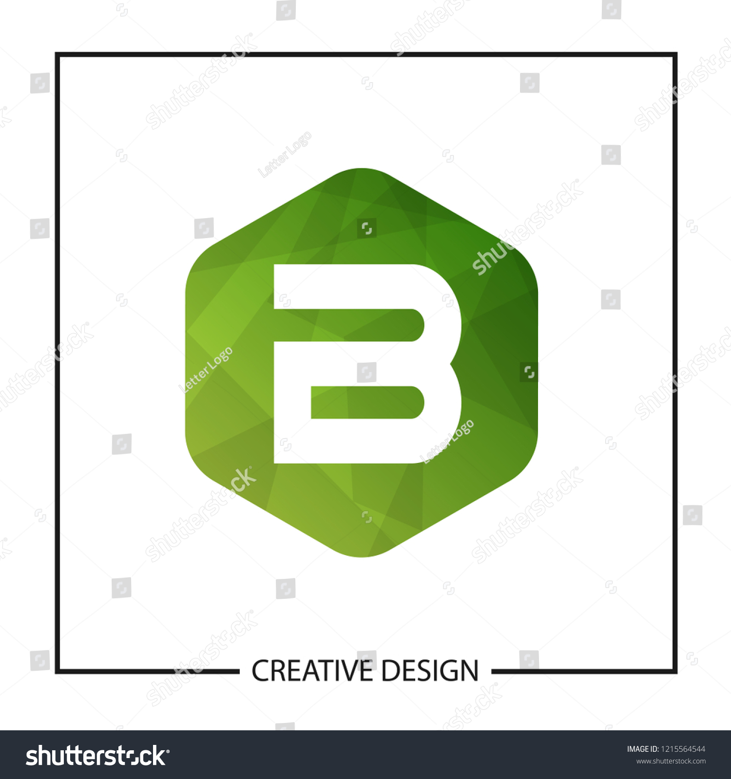 Letter B Logo Template Design - Royalty Free Stock Vector 1215564544 ...