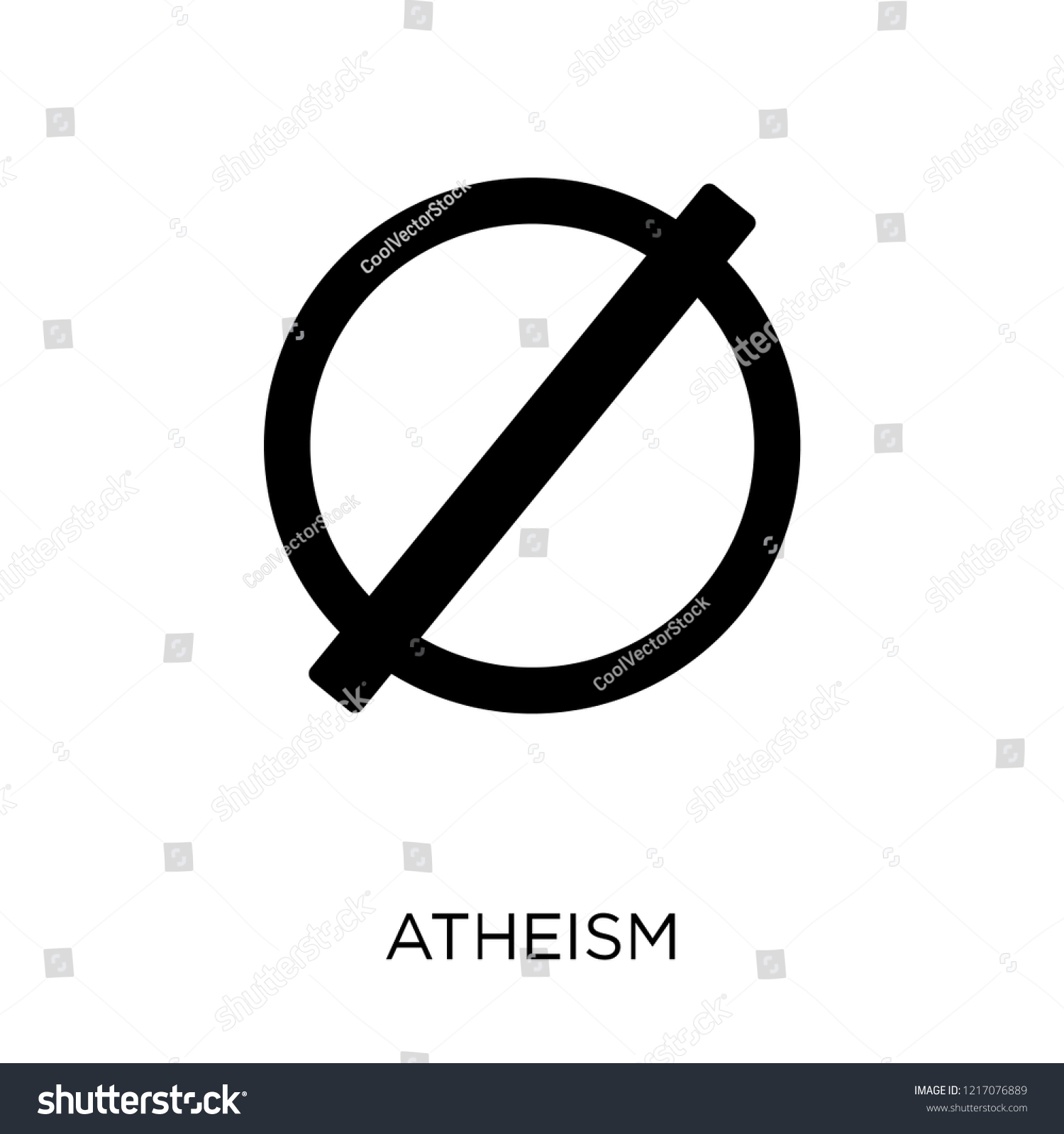 Atheism Icon. Atheism Symbol Design From - Royalty Free Stock Vector ...