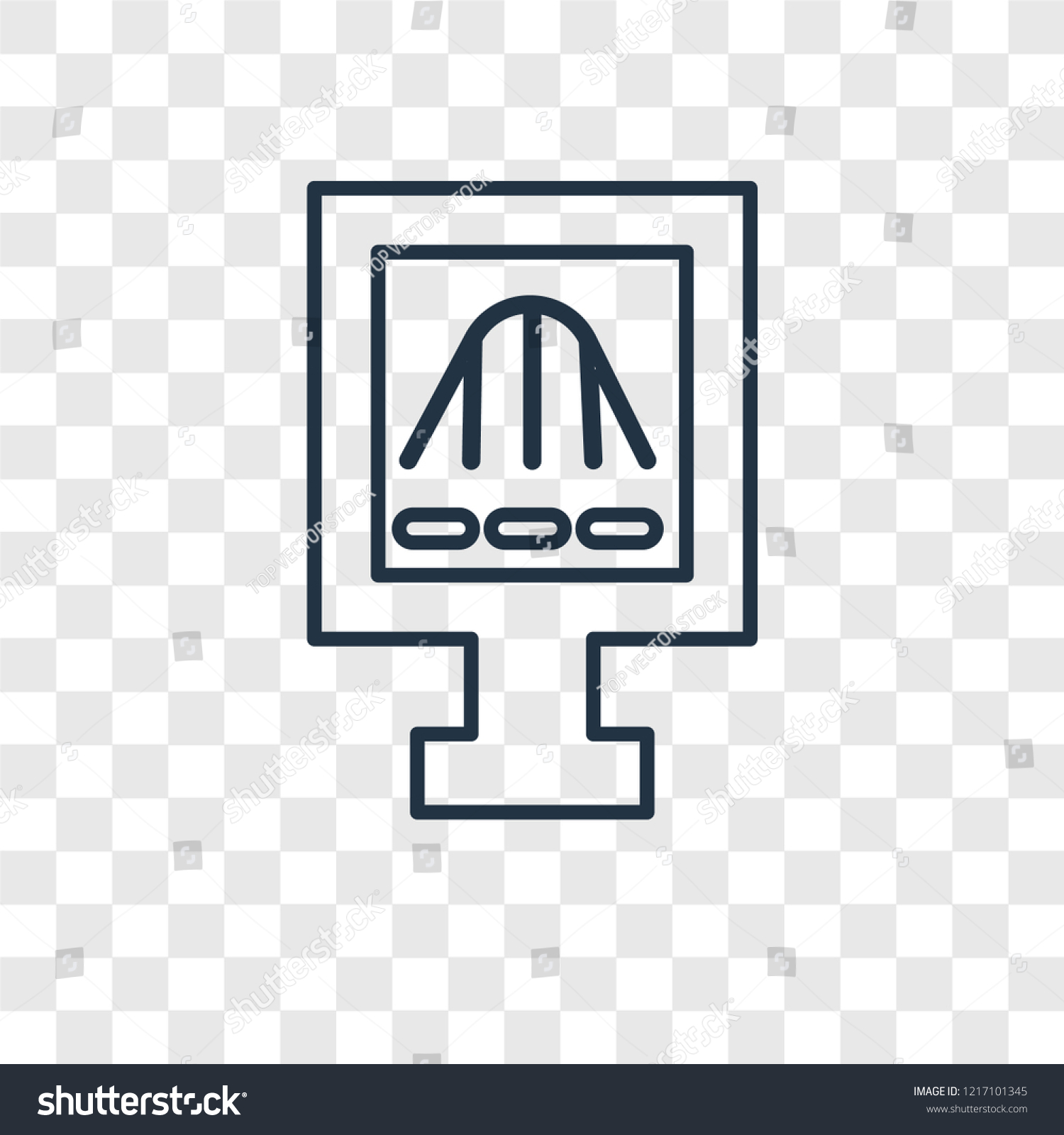 Gaussian function concept vector linear icon - Royalty Free Stock ...