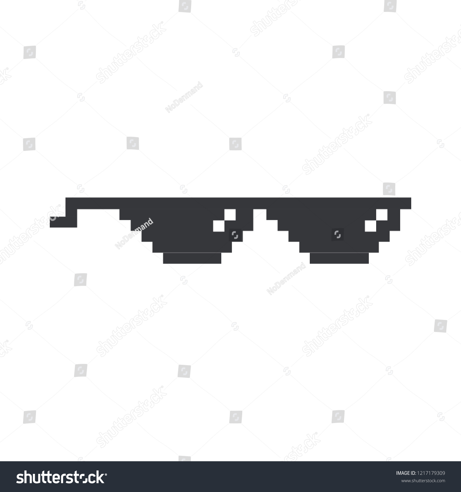 Dealt with it funny pixelated sunglasses. Pair - Royalty Free Stock ...