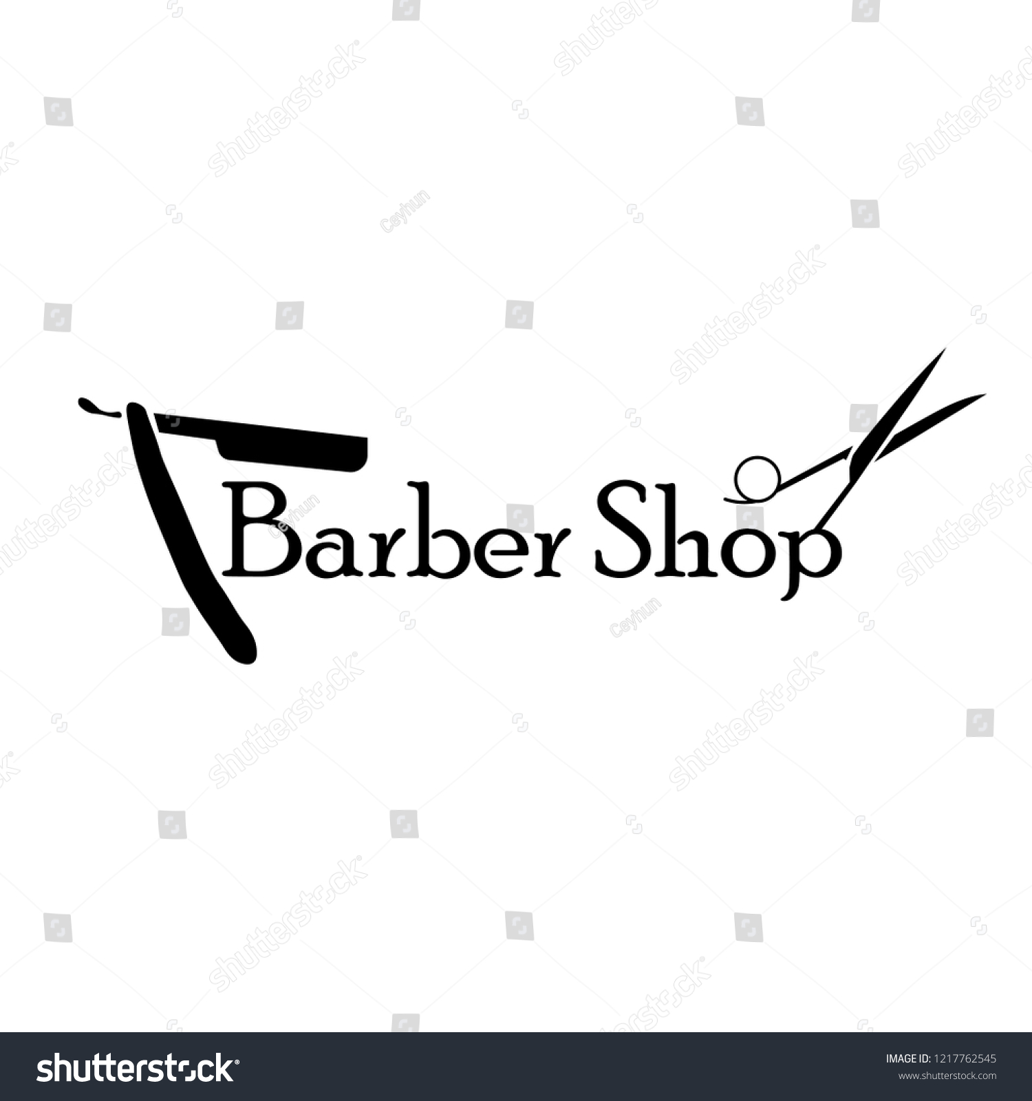 Barber Shop Loqo texture - Royalty Free Stock Vector 1217762545 ...