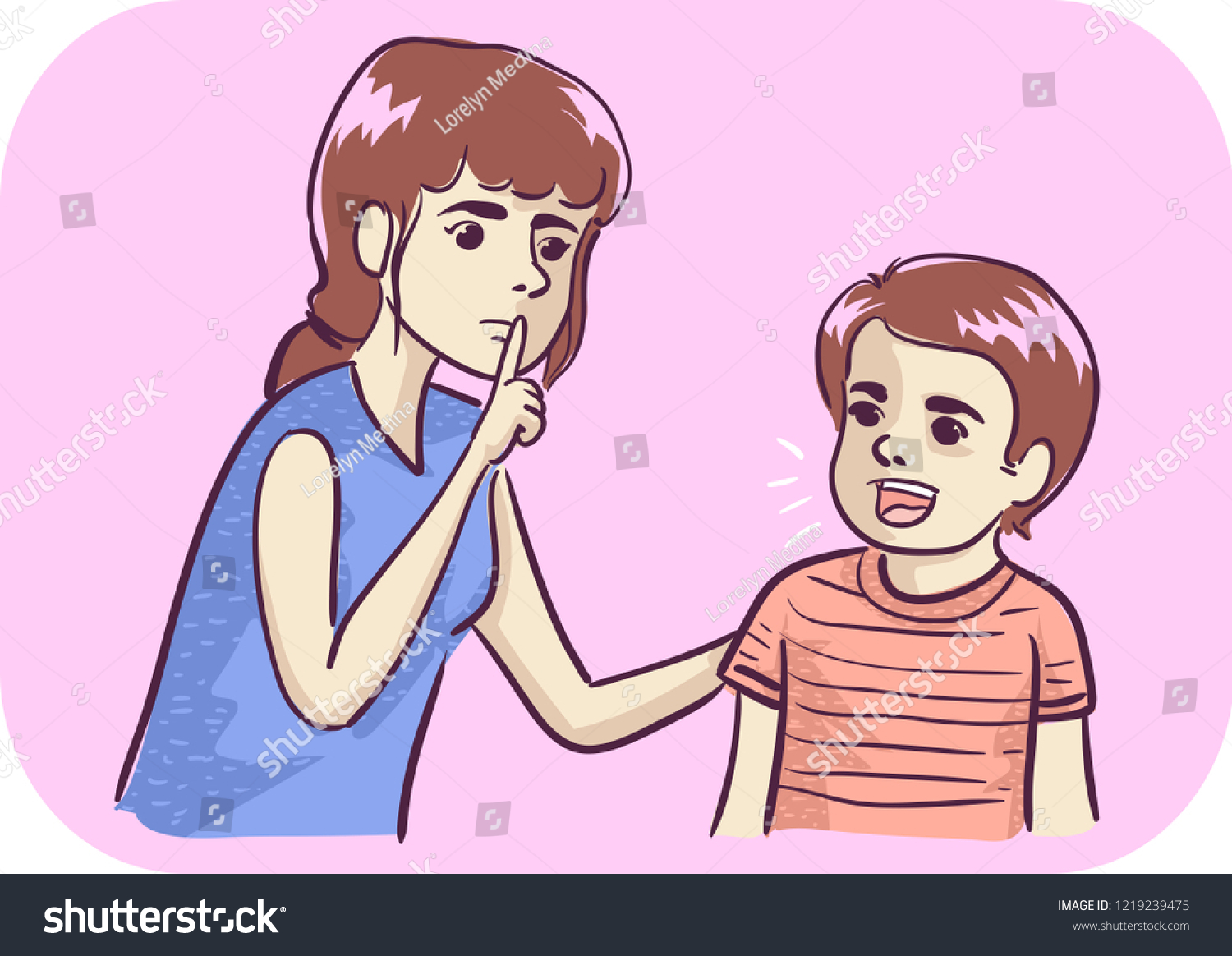 Illustration Of A Kid Girl Telling A Talkative - Royalty Free Stock 