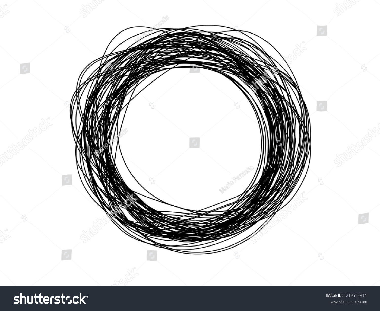 Black pen circle.Scribble circle made of black - Royalty Free Stock ...