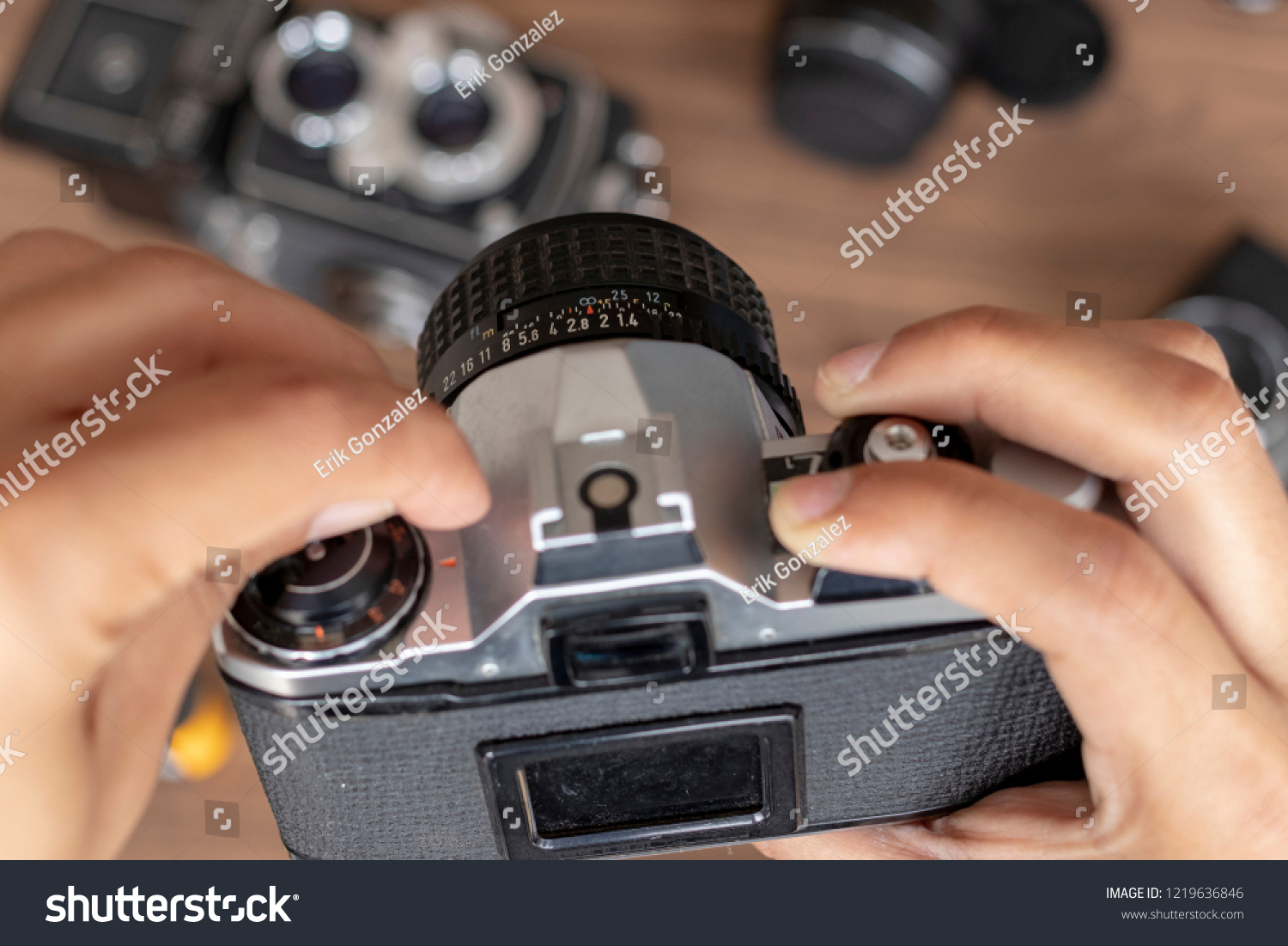 Manipulating photographic camera #1219636846