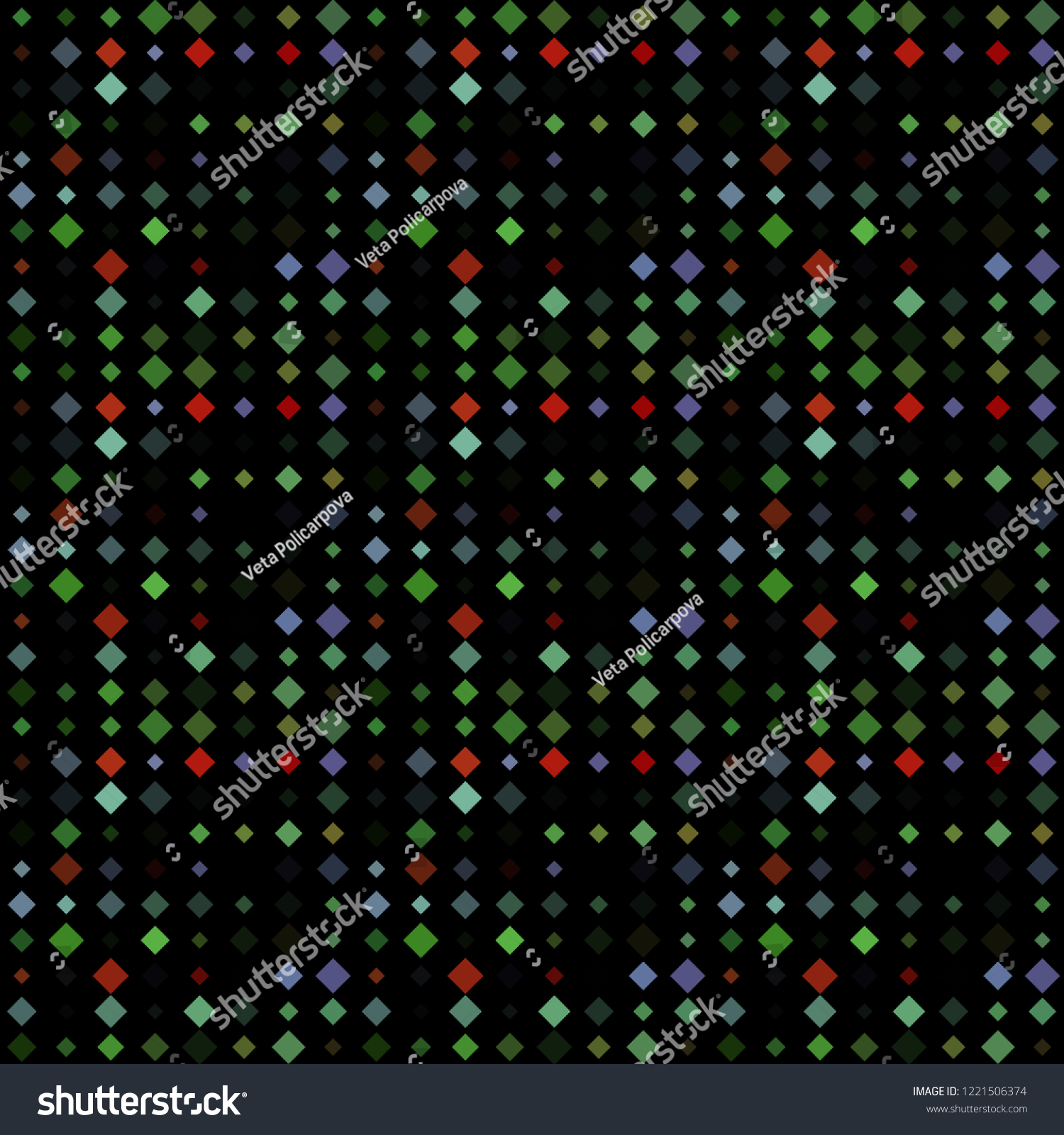 Abstract seamless pattern background with multicolored various rhombuses. #1221506374