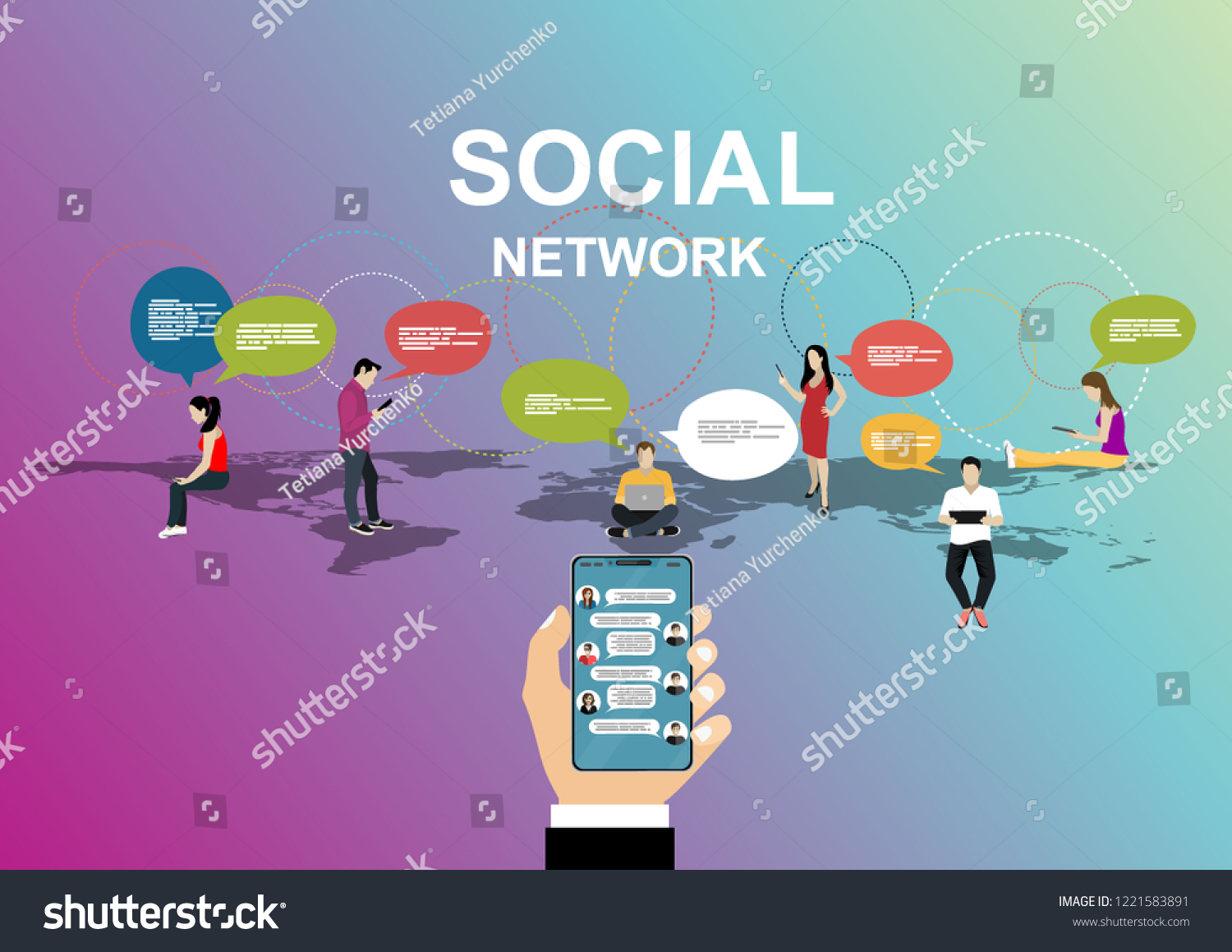 Social network, people connecting all over the world. #1221583891