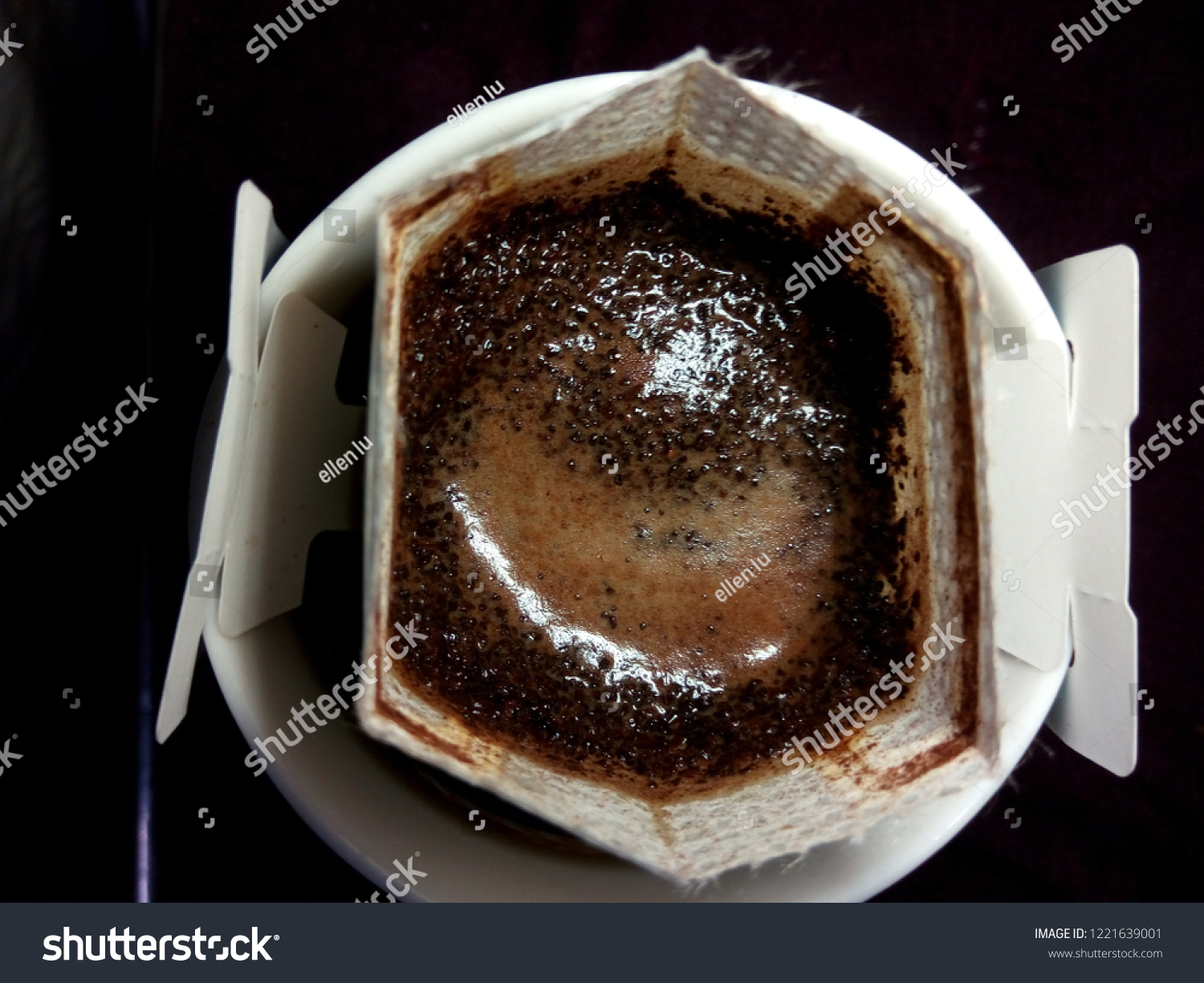 Instant freshly brewed cup of coffee,Drip bag fresh coffee #1221639001