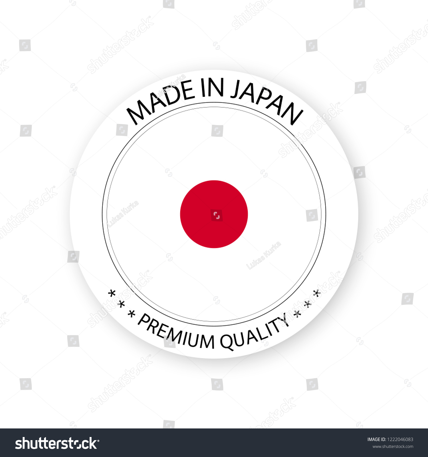 Modern vector Made in Japan label isolated on - Royalty Free Stock ...