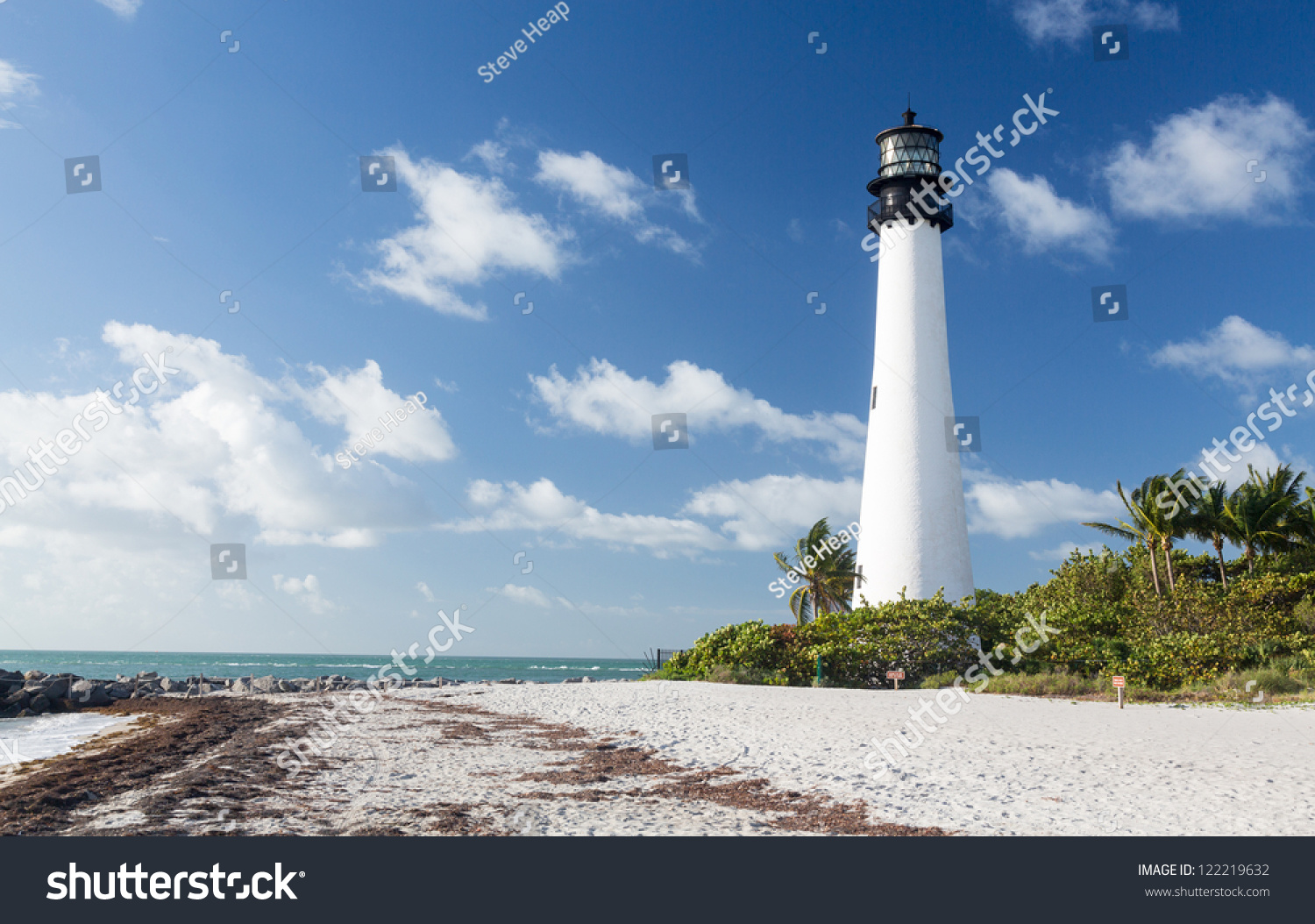 Cape Florida Lighthouse and Lantern in Bill Baggs State Park in Key Biscayne Florida #122219632