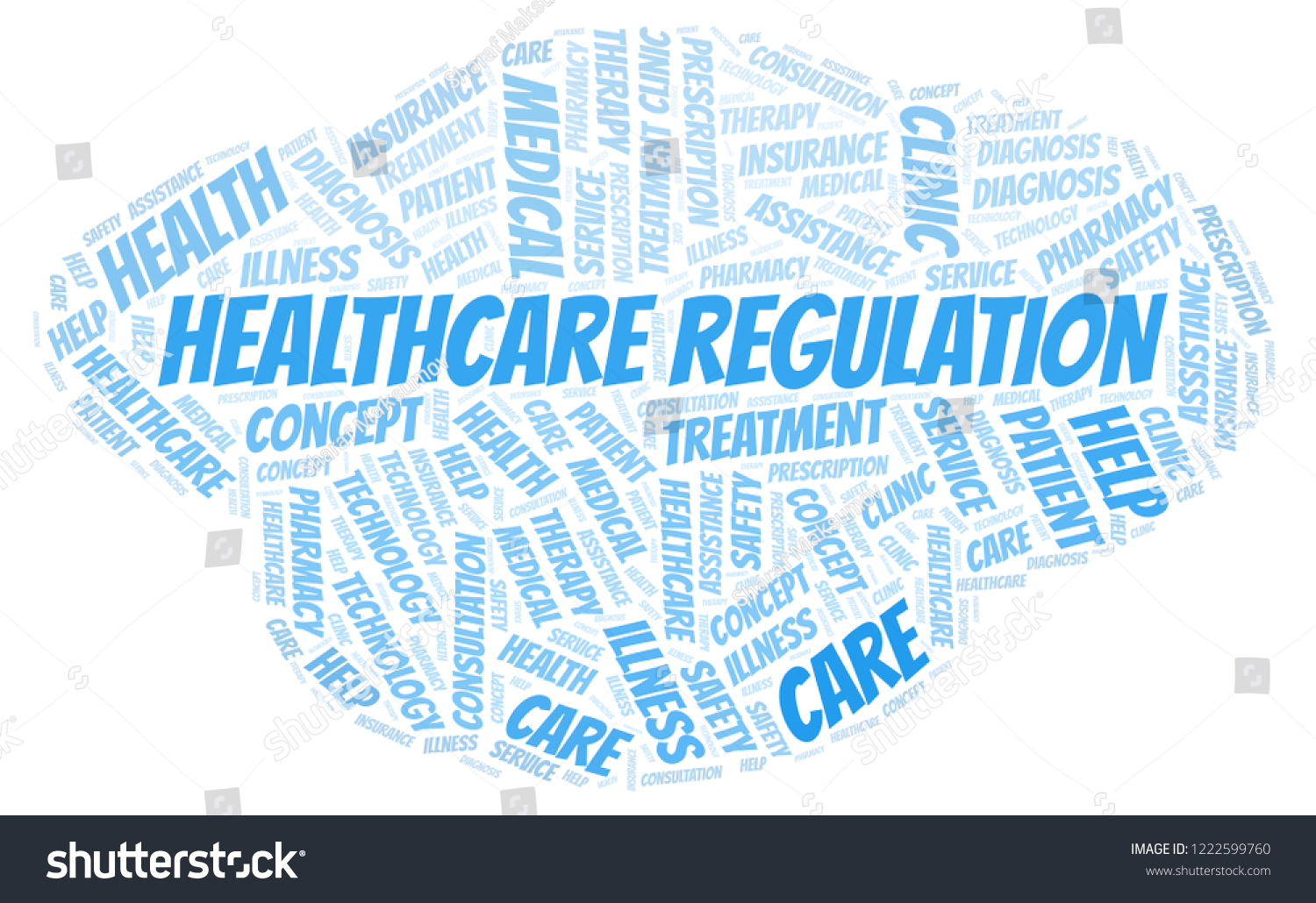 Healthcare Regulation word cloud. Royalty Free Stock Photo 1222599760