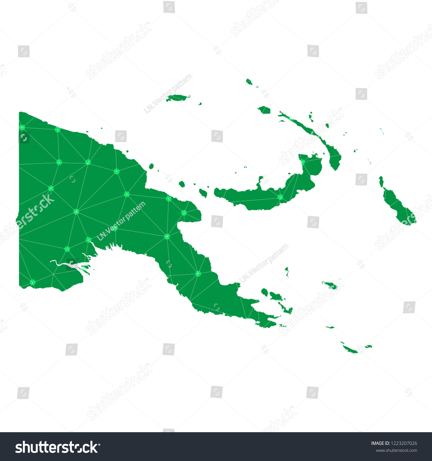 Map of Papua new guinea from Polygonal wire - Royalty Free Stock Vector ...