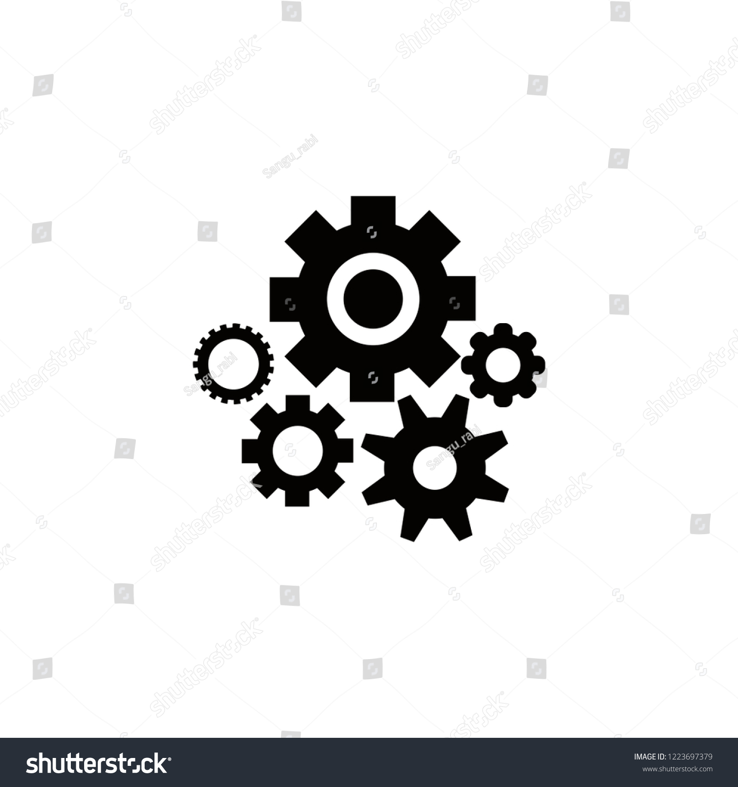 gear logo design - Royalty Free Stock Vector 1223697379 - Avopix.com