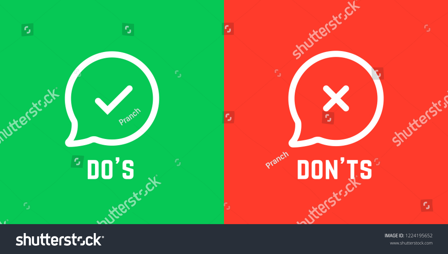 information sign like don't and don'ts. concept - Royalty Free Stock ...