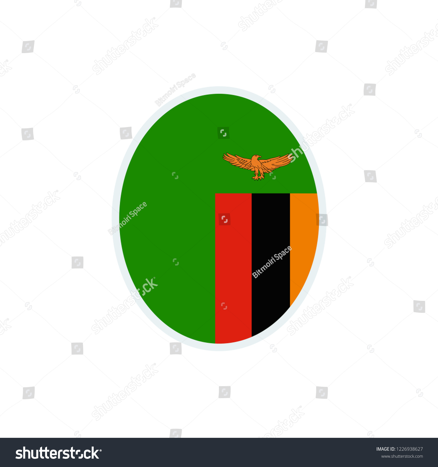 Zambia flag. Zambia round flag. - Royalty Free Stock Vector 1226938627 ...