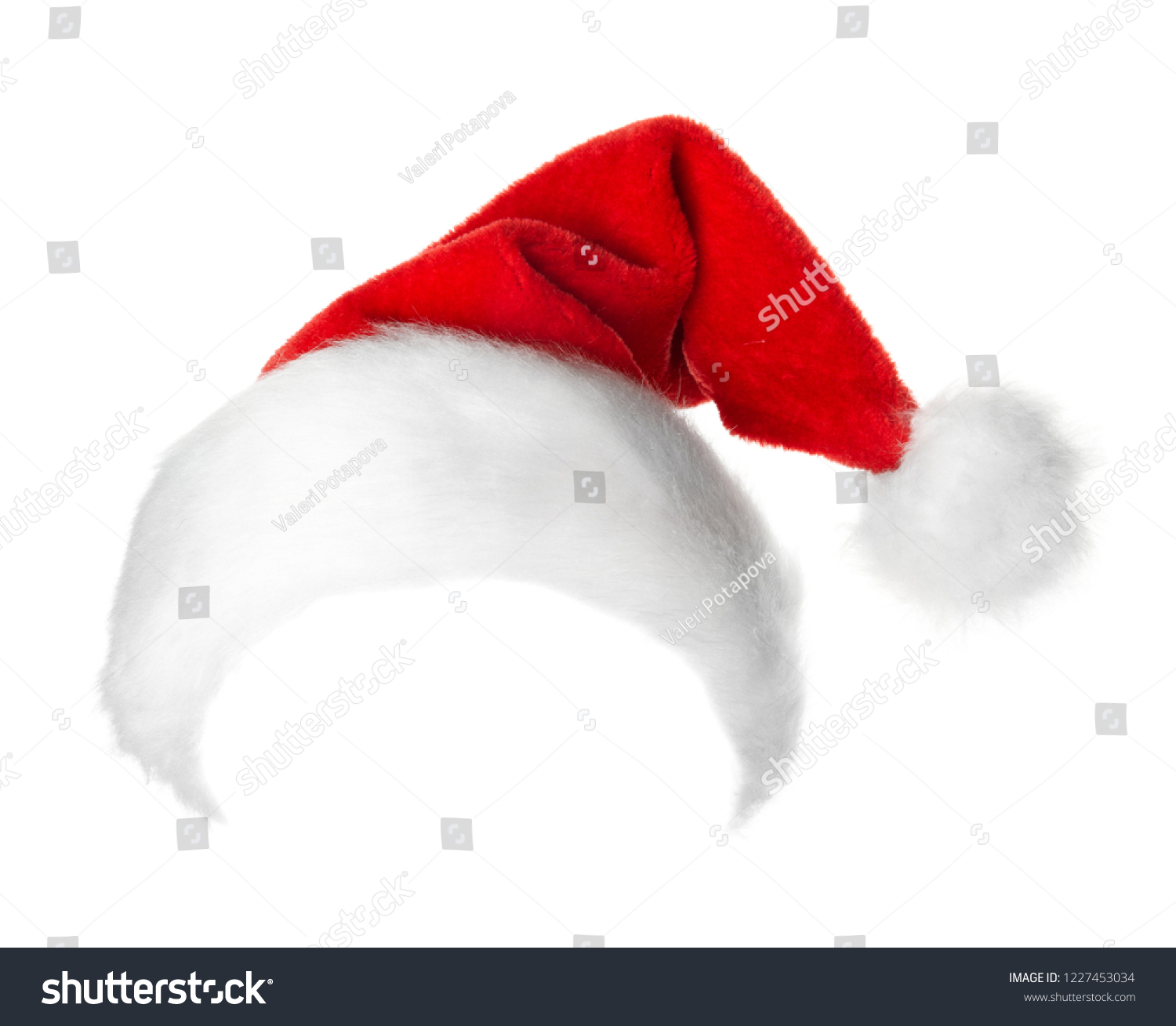 Santa Claus red hat isolated on white background

 #1227453034