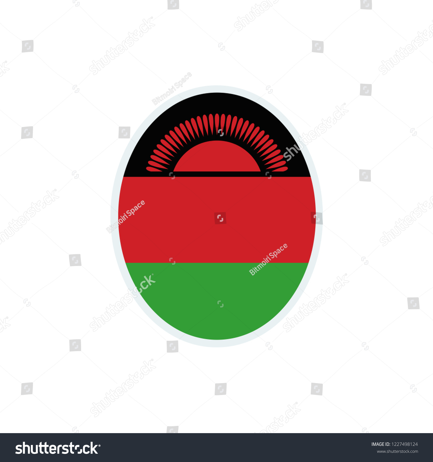 Malawi flag. Malawi round flag. - Royalty Free Stock Vector 1227498124 ...