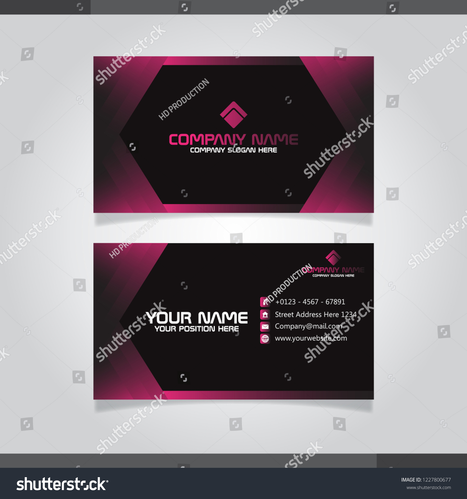 Modern Business Card Vector Template Royalty Free Stock Vector