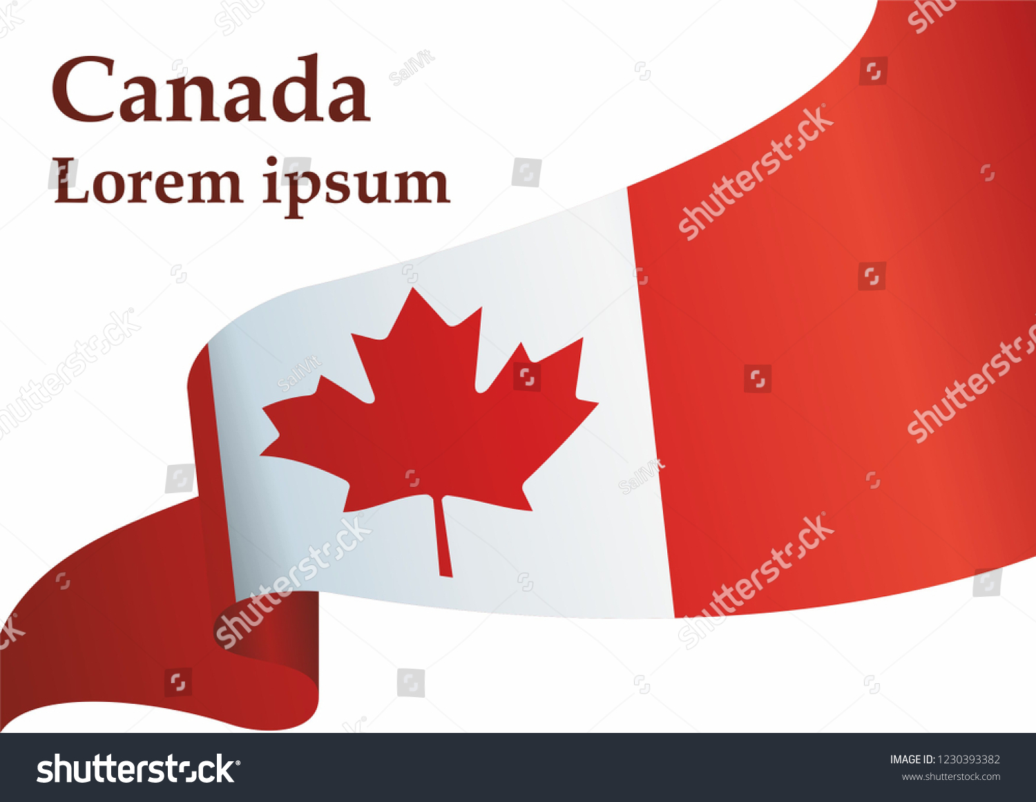 Flag of Canada, template for award design, an - Royalty Free Stock ...